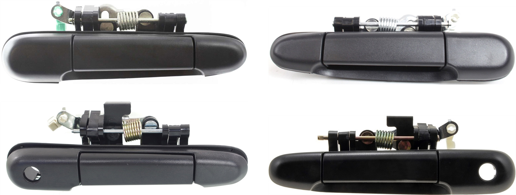 AM TERCEL 91-94 FRONT AND REAR DOOR HANDLE RH and LH Set of 4 Outside Textured Black SKU SET ARBT491301-4 Partslink TO1521107 TO1520107 TO1311110 TO1310110 OEM 6923016050-6923016020-69240160