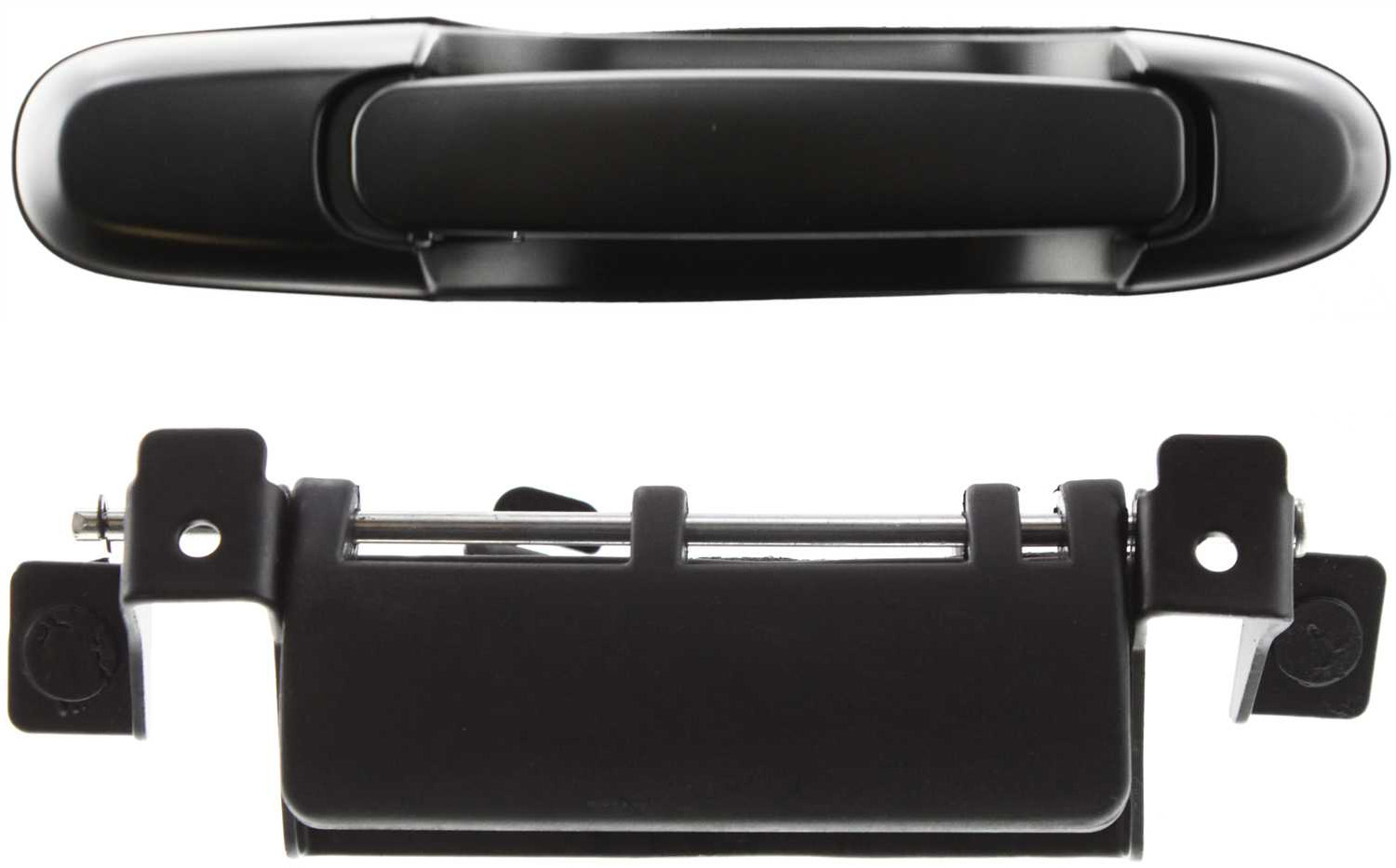 AM SIENNA 98-03 REAR DOOR HANDLE Set of 2 Back Door and Sliding Door Smooth Black w o Keyhole SKU SET ARBT580702-2 Partslink TO1520115 OEM 6909008010-690900C080-69230080