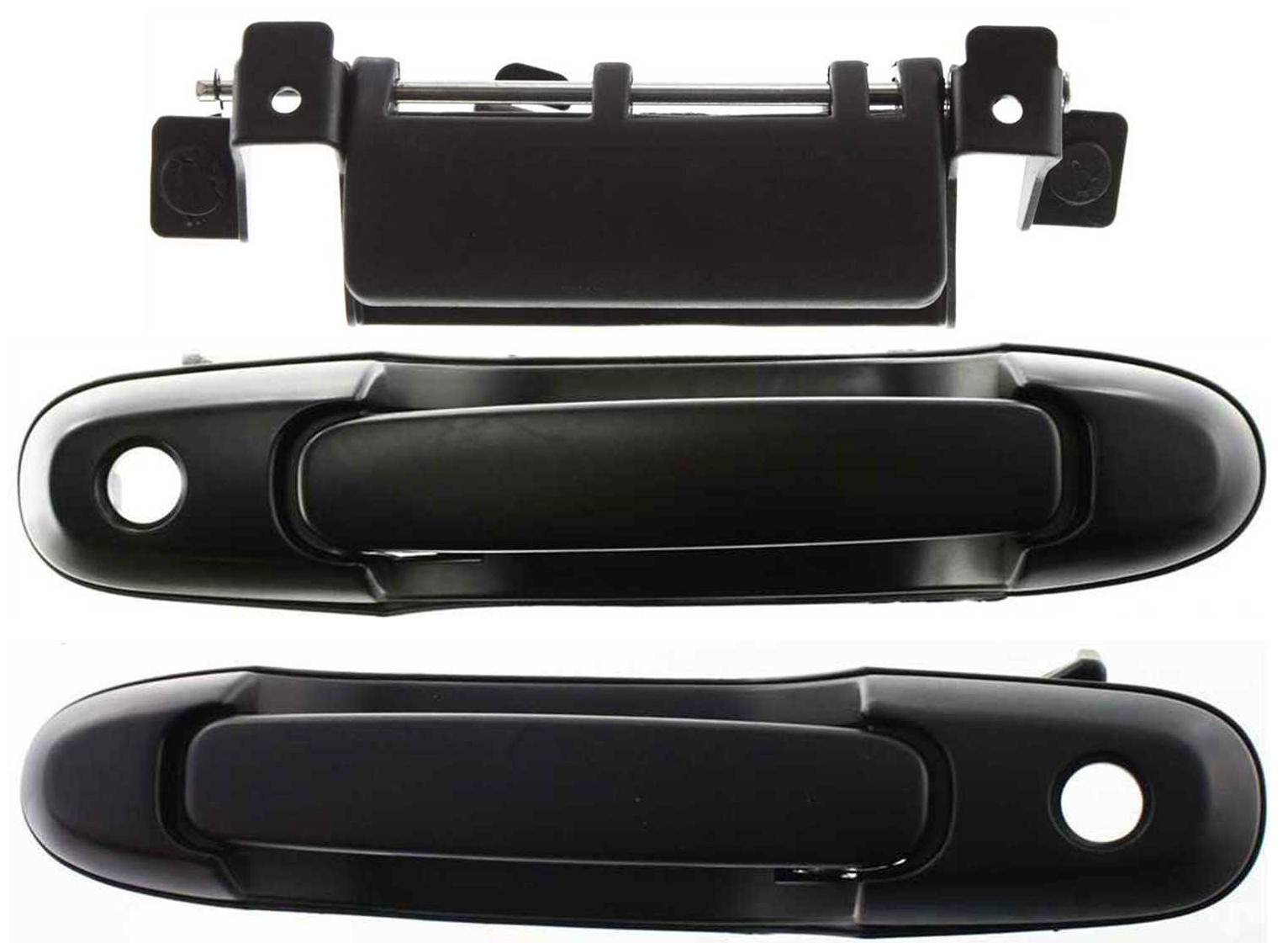 AM SIENNA 98-03 SEQUOIA 01-07 FRONT AND REAR DOOR HANDLE RH AND LH Set of 3 Smooth Black SKU SET ARBT580702-3 Partslink TO1311126 TO1310126 OEM 6909008010-690900C080-69210080