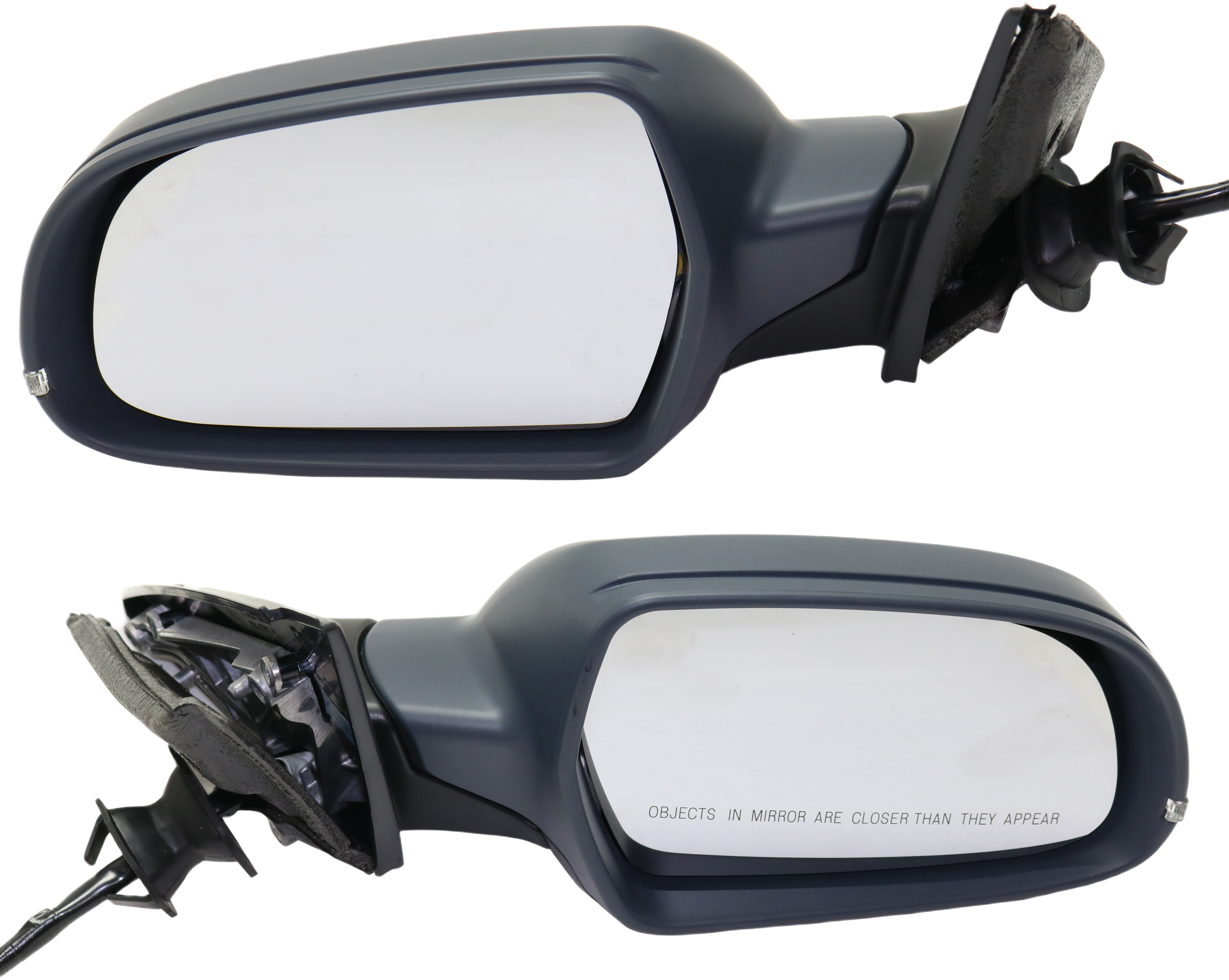 AM A4 S4-10-11 MIRROR RH AND LH Power Manual Folding Heated Paintable No Auto dimming w Memory and Signal Light No BSD Sedan Wagon SKU SET AU04ER S Partslink AU1320114 AU1321114 OEM 8K1857409AK01C PFM 8K1857410AK