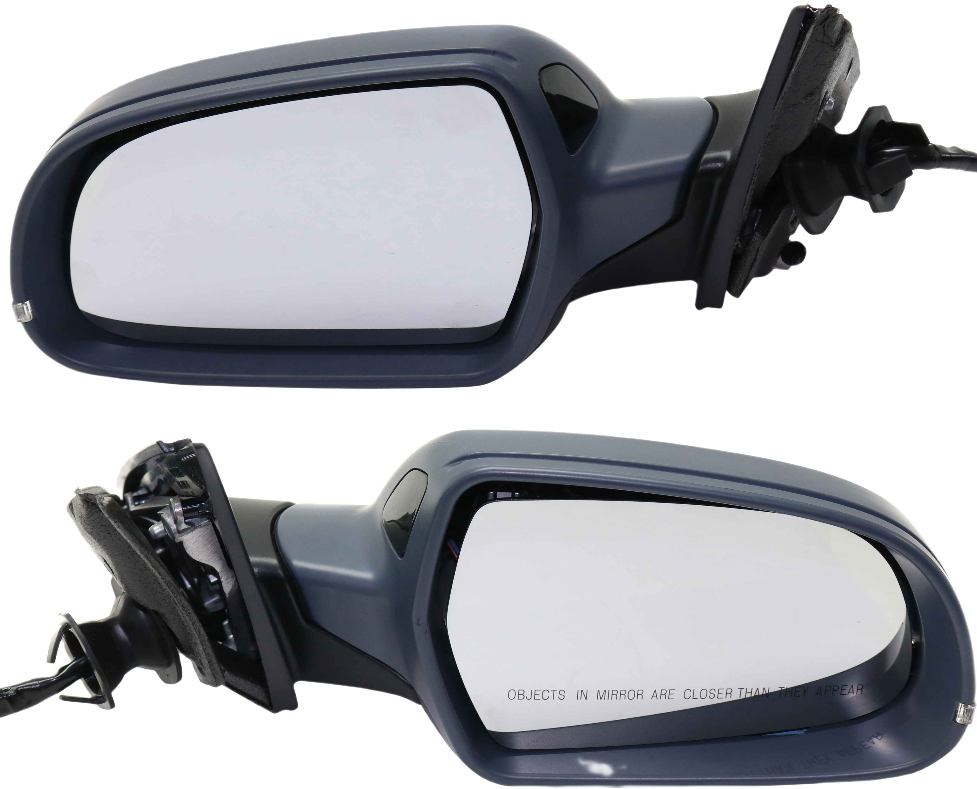 AM A4 S4-12-16 MIRROR RH AND LH Power Power Folding Heated Paintable w Signal Light No Auto dimming and Memory with Blind Spot Light in Housing Sedan Wagon SKU SET AU09ER S Partslink AU1320140 AU1321140 OEM 8K1857409AH01C PFM 8K1857410AH