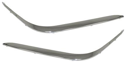 AM 7 SERIES 95-1 FRONT BUMPER MOLDING RH AND LH Outer Chrome SKU SET B016113 Partslink BM1046103 BM1047103 OEM 51118125437-51118125438