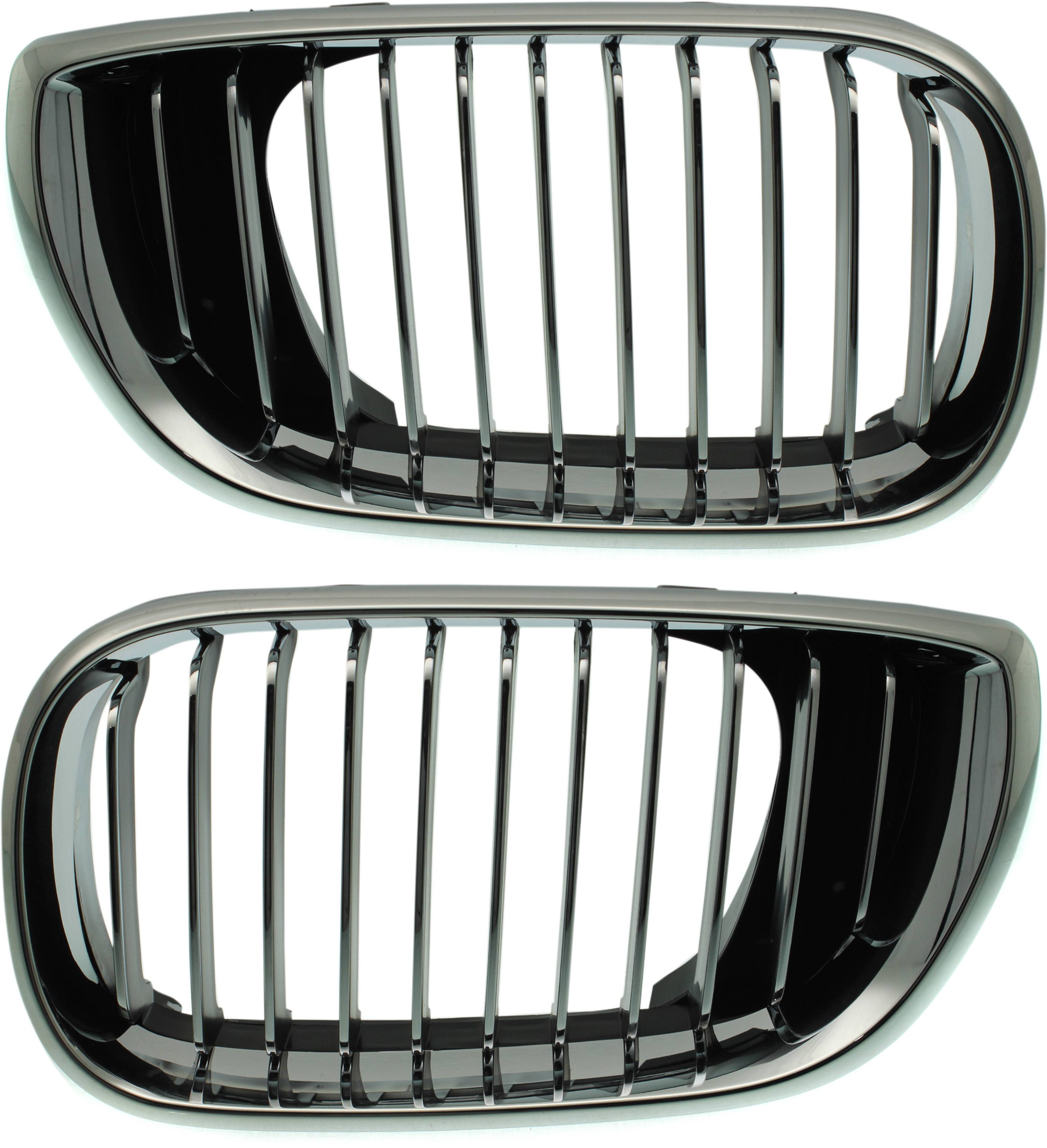 AM 3 SERIES 02-05 GRILLE RH AND LH Chrome Plastic Sedan Wagon Set of 2 SKU SET B070305-2 Partslink BM1200128 BM1200129 OEM 51137042961-51137042962