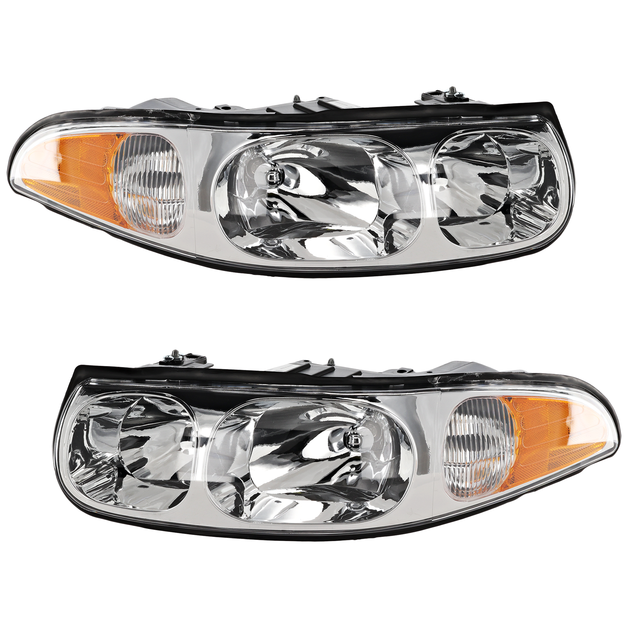 AM LESABRE 00-05 HEAD LAMP RH AND LH Assembly Halogen Custom Model Smooth High Beam Surface Excludes 2001-2004 LeSabre SKU SET B100103 Partslink GM2502204 GM2503204 OEM 19245368-19245373