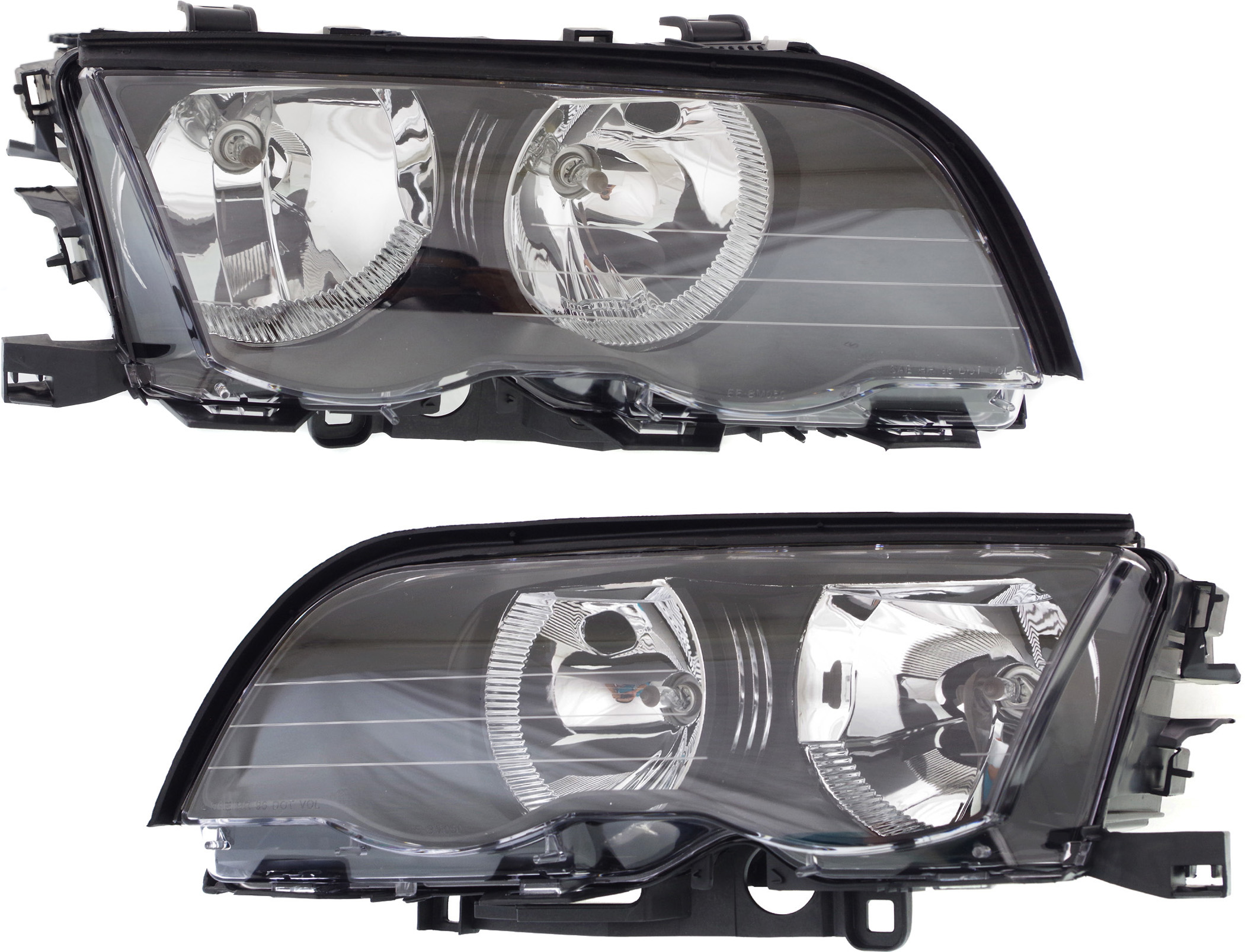 AM 3 SERIES 99-01 HEAD LAMP RH AND LH Assembly Halogen Sedan Wagon SKU SET B100107 Partslink BM2502102 BM2503102 OEM 63126902753-63126902754