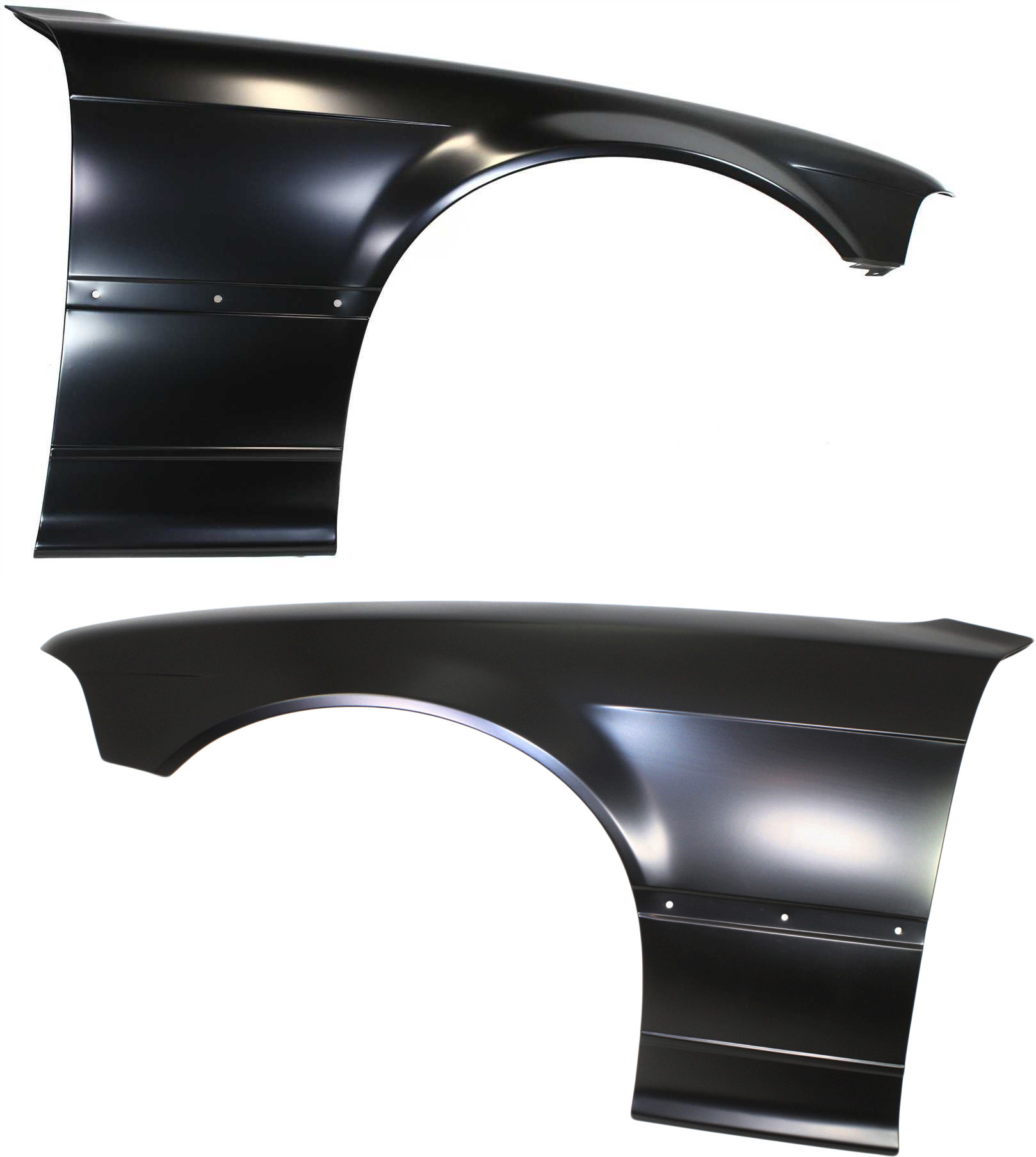 AM 3 SERIES 92-96 FRONT FENDER RH AND LH Primed Convertible Coupe w o Side Repeater Lamps SKU SET B196 Partslink BM1240118 BM1241118 OEM 41358122233-41358122234