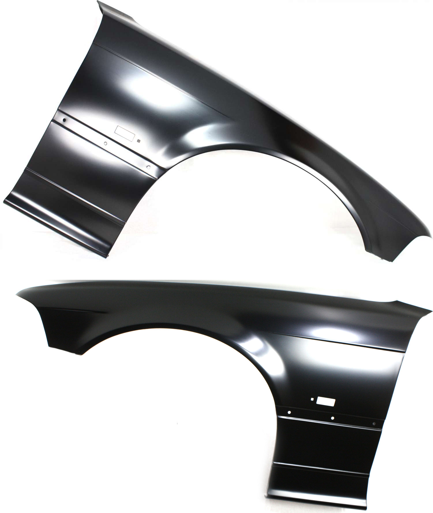 AM 3 SERIES 92-96 FRONT FENDER RH AND LH Primed Convertible Coupe 2 Door w Side Repeater Lamps SKU SET B198 Partslink BM1241119 BM1240119 OEM 41358122236-41358122235