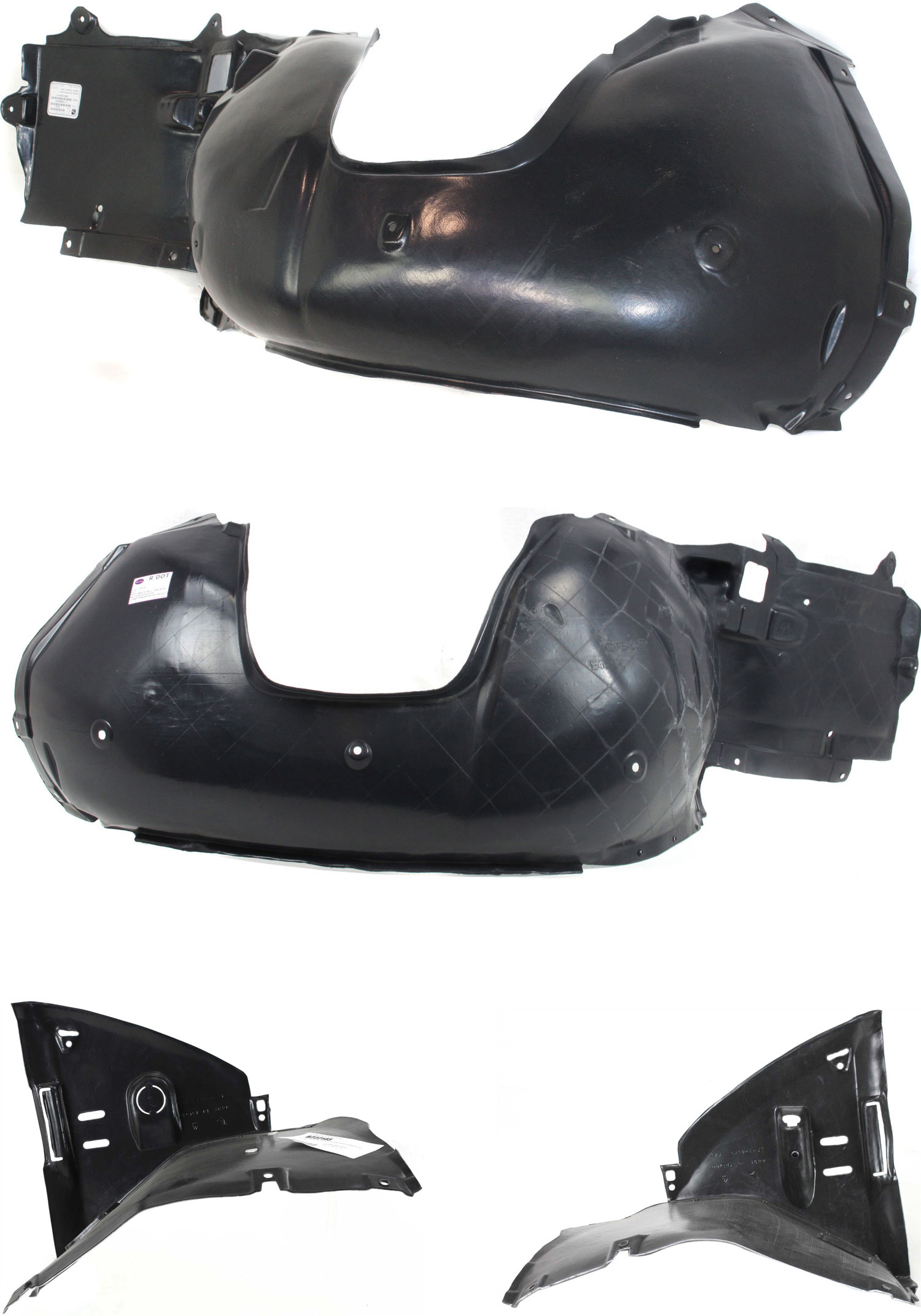 AM 3 SERIES 00-06 FRONT FENDER LINER RH AND LH Front and Rear Section Convertible Coupe SKU SET B222145-4 Partslink BM1251108 BM1250108 BM1249101 BM1248101 OEM 51718224986-51718224985-517182