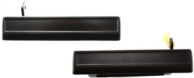 AM CENTURY 82-96 FRONT DOOR HANDLE RH and LH Included Outside Smooth Black Metal w o Hole =REAR SKU SET B462123 Partslink GM1310126 GM1311126 OEM 20332646-20332647