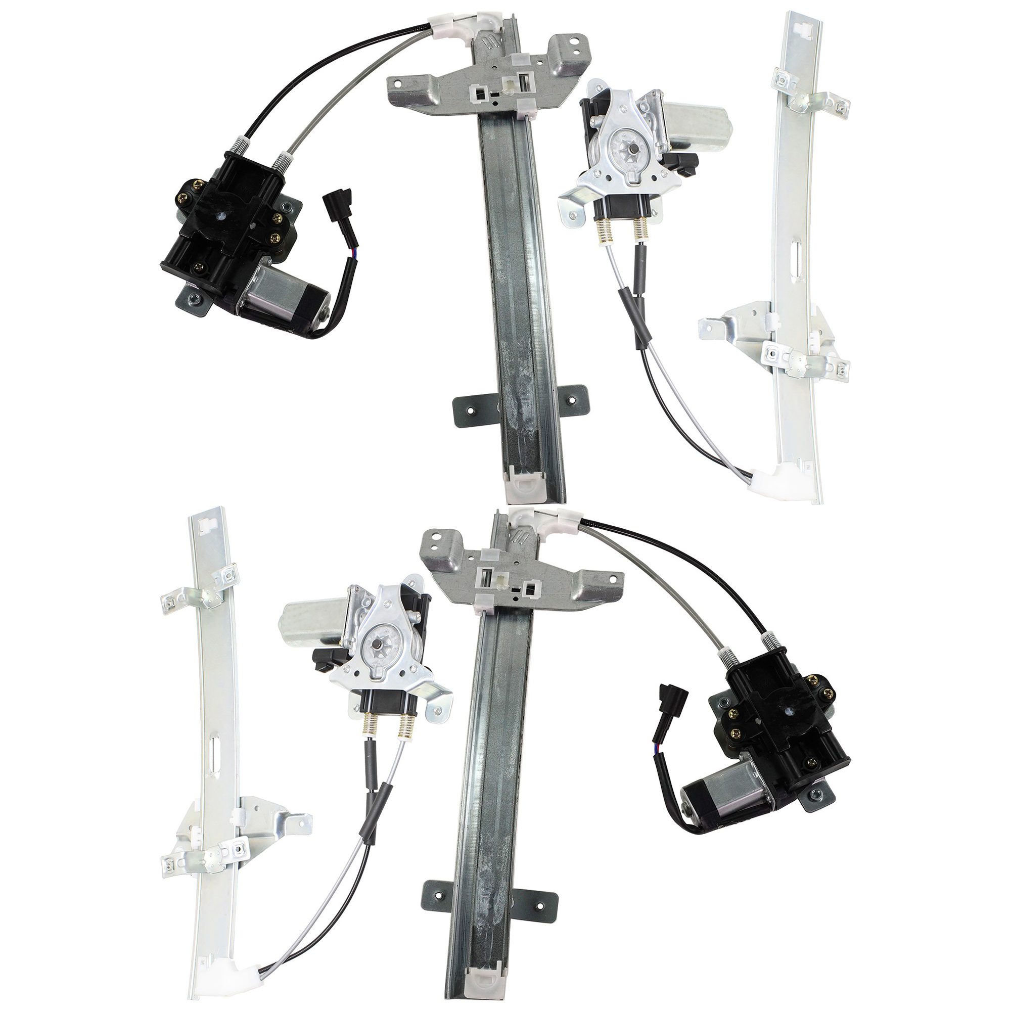 AM CENTURY 97-05 INTRIGUE 98-02 REGAL 97-04 FRONT AND REAR WINDOW REGULATOR RH AND LH Power w Motor SKU SET B462909-4 Partslink GM1351124 GM1350124 GM1551101 GM1550101 OEM 10334396-10334397-10334398-103