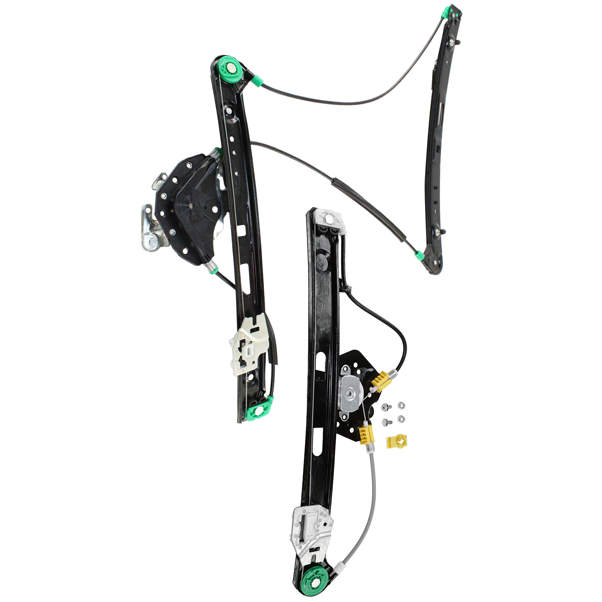 AM 3 SERIES 00-05 FRONT AND REAR WINDOW REGULATOR LH Power w o Motor SKU SET B462916-2L Partslink BM1350105 BM1550101 OEM 51337020659-51358212099