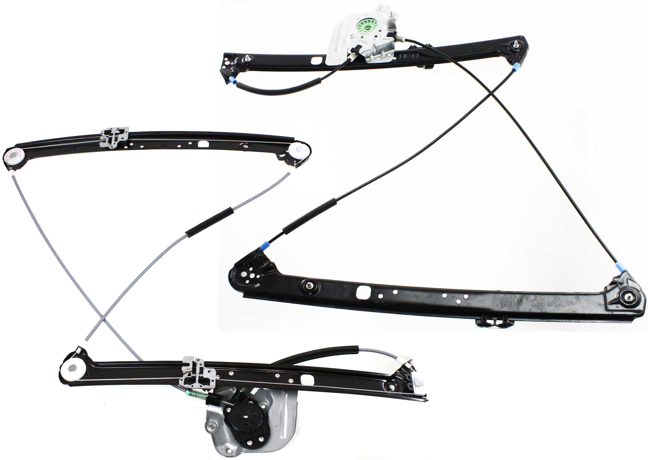 AM X5-00-06 FRONT WINDOW REGULATOR RH AND LH Power Without Motor SKU SET B462919 Partslink BM1351104 BM1350104 OEM 51338254912-51338254911
