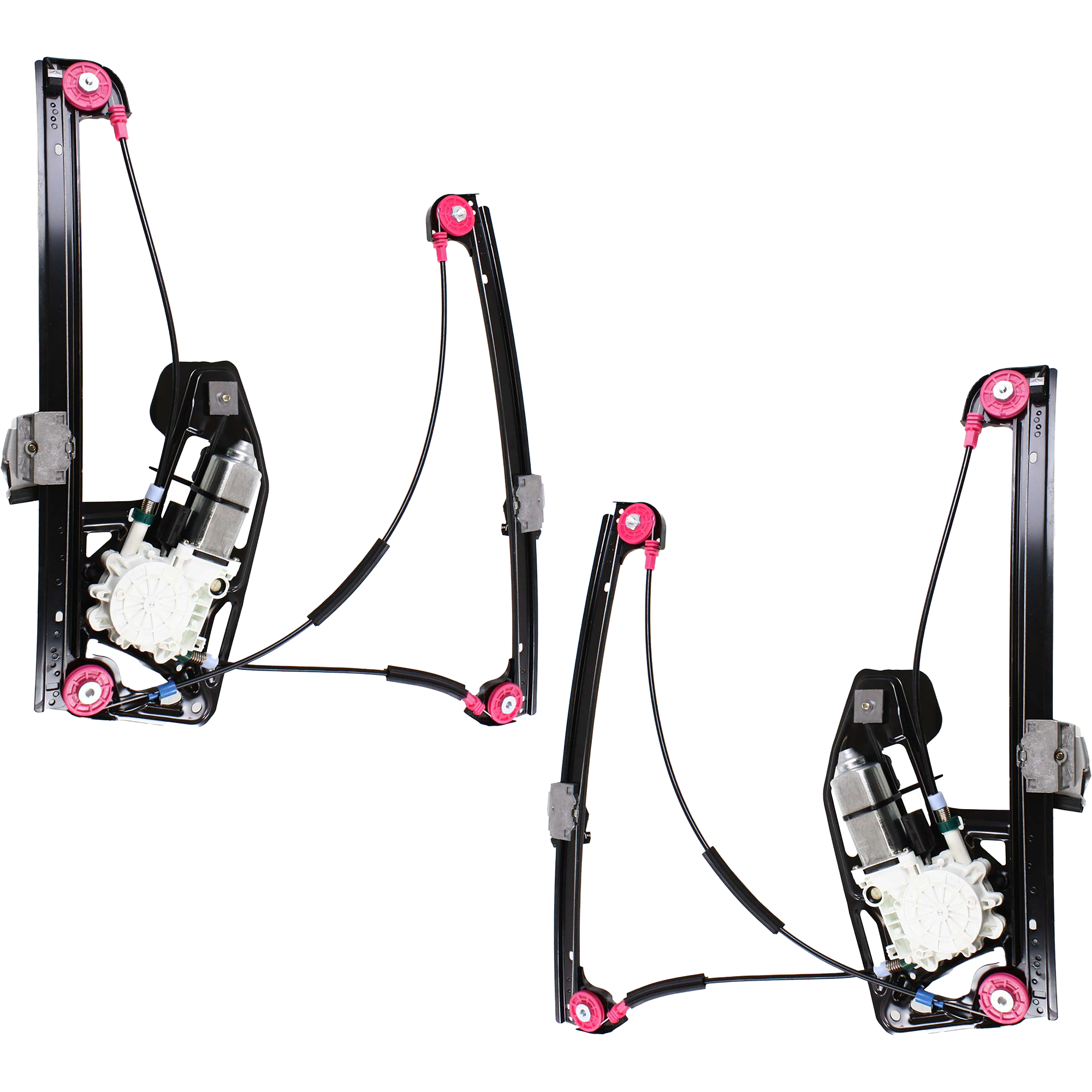 AM 7 SERIES 95-01 FRONT WINDOW REGULATOR RH AND LH Power With Motor SKU SET B462923 Partslink BM1351106 BM1350106 OEM 5-133-820-563-451-330-000-000