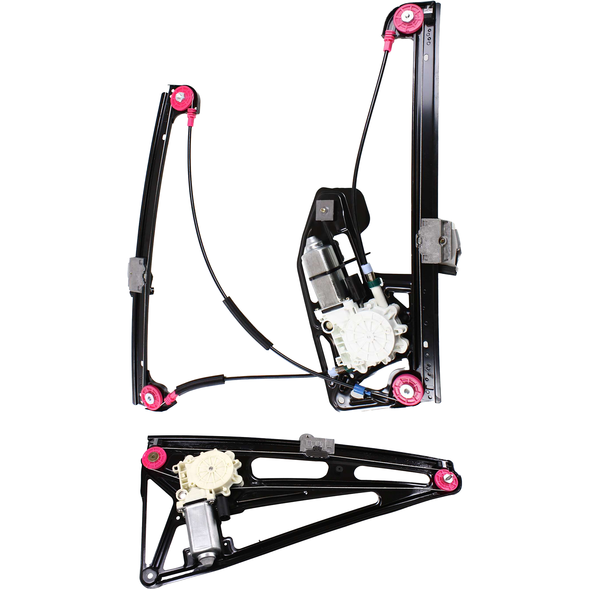 AM 7 SERIES 95-01 FRONT AND REAR WINDOW REGULATOR LH Power w Motor SKU SET B462924-2L Partslink BM1350106 BM1550104 OEM 51338205633-51358125203