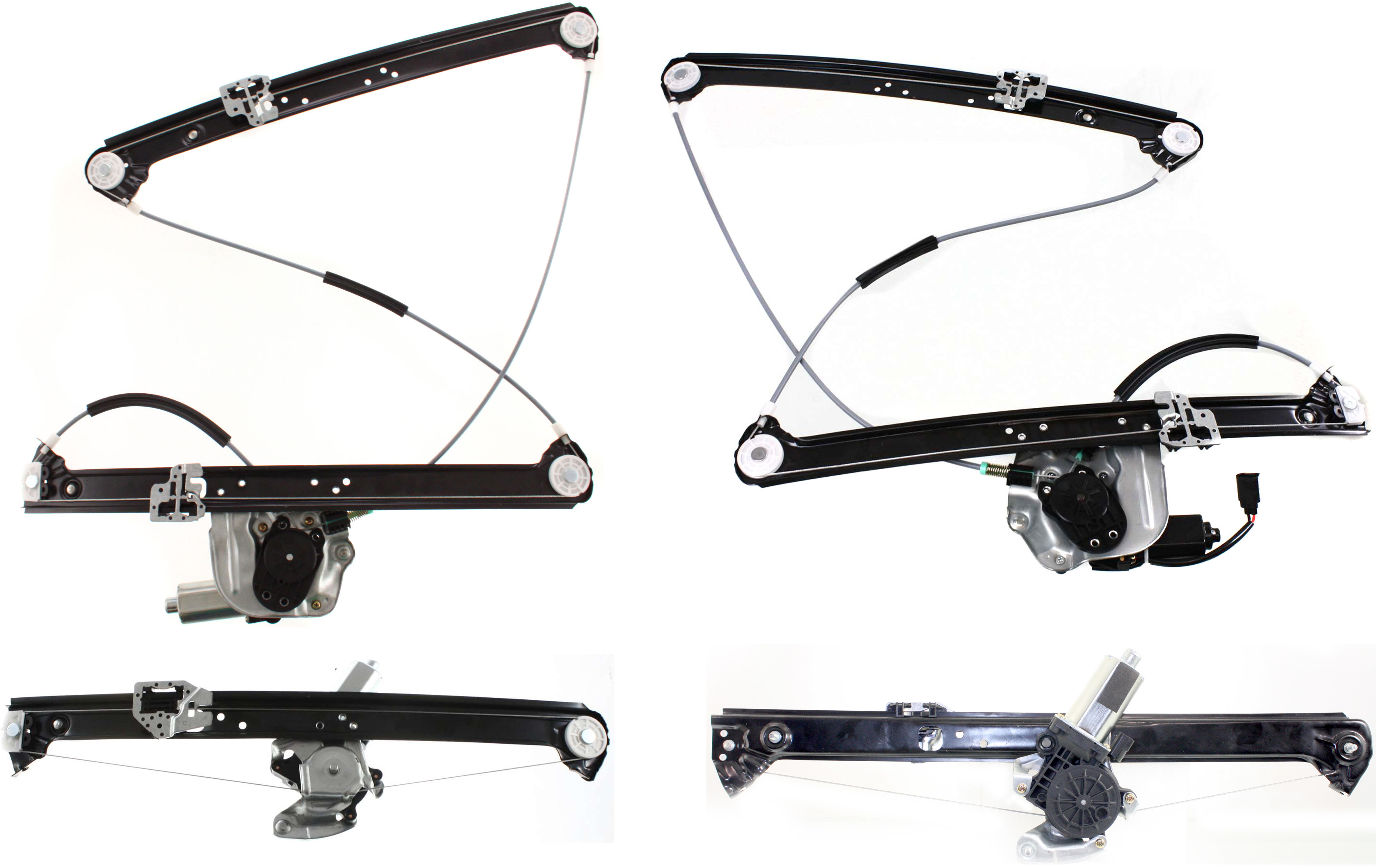 AM X5-00-06 FRONT AND REAR WINDOW REGULATOR RH AND LH Power w Motor SKU SET B462925-4 Partslink BM1351110 BM1350110 BM1551114 BM1550114 OEM 51338254912 PFM 51338254911 PF