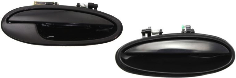 AM BONNEVILLE LESABRE 00-05 REAR EXTERIOR DOOR HANDLE RH Smooth Black Plastic SKU SET B491307 Partslink GM1521112 GM1520112 OEM 25698991-25698992