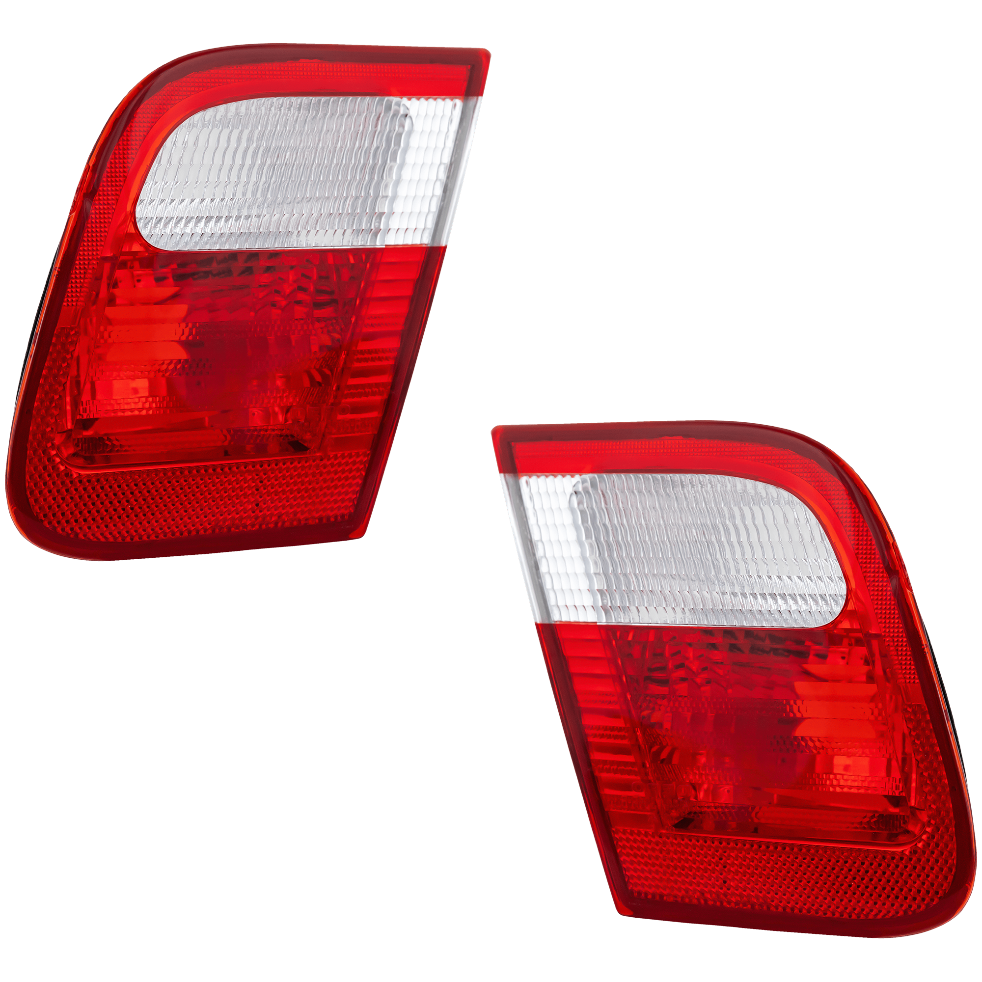 AM 3 SERIES 99-01 TAIL LAMP RH AND LH Inner Lens and Housing Halogen Sedan SKU SET B731301 Partslink BM2883101 BM2882101 OEM 63218364924-63218364923
