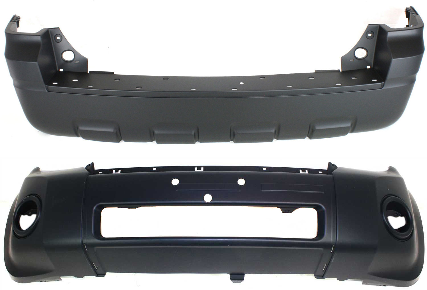 AM ESCAPE 08-12 FRONT AND REAR BUMPER COVER Primed SKU SET BF010305P 2 Partslink FO1000622 FO1100629 OEM 8L8Z17K835APTM AL8Z17D957BPTM