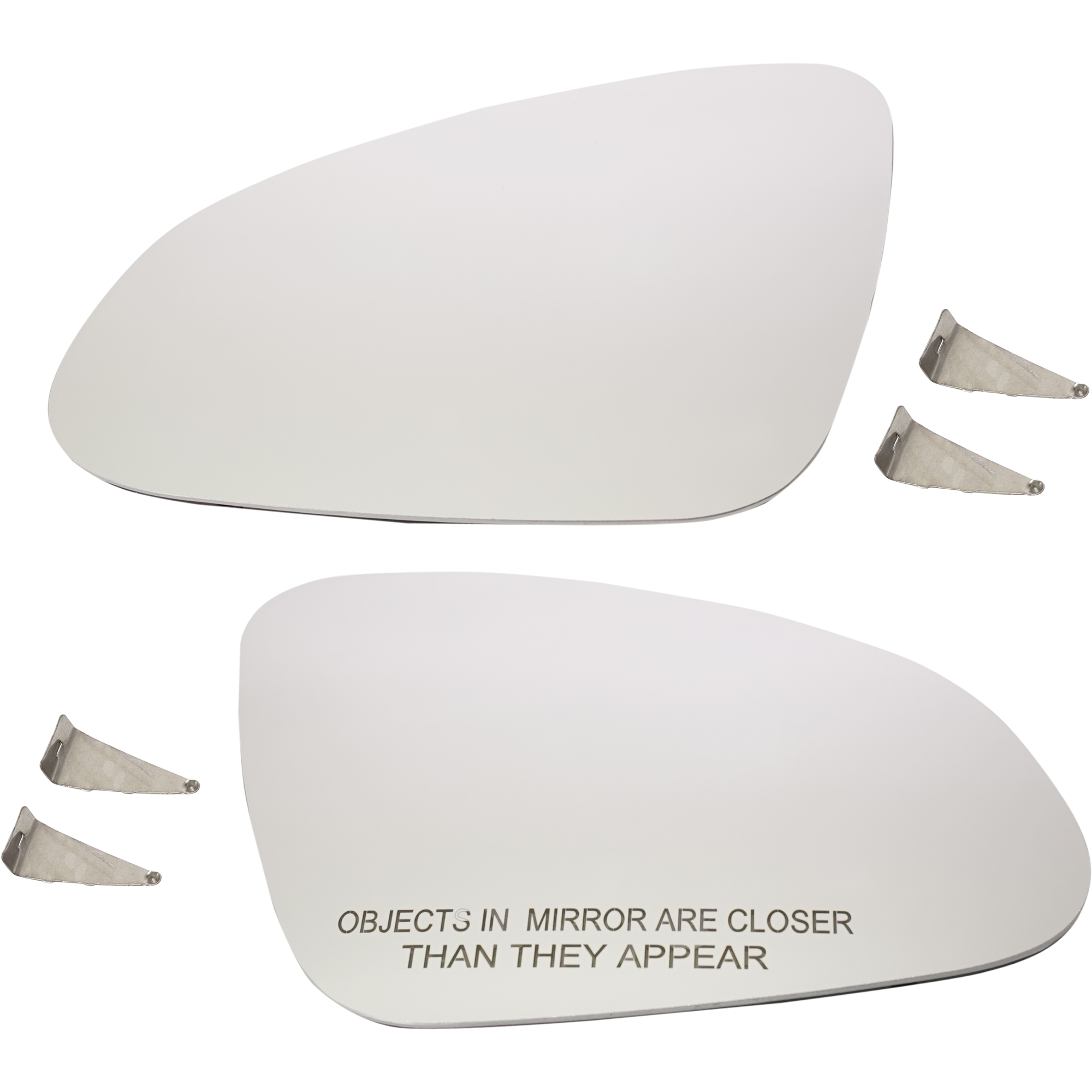 AM VERANO 12-17 MIRROR GLASS RH AND LH Non Heated w Backing Plate SKU SET BK46GR Partslink GM1325123 GM1324163 OEM 22834439-22834438