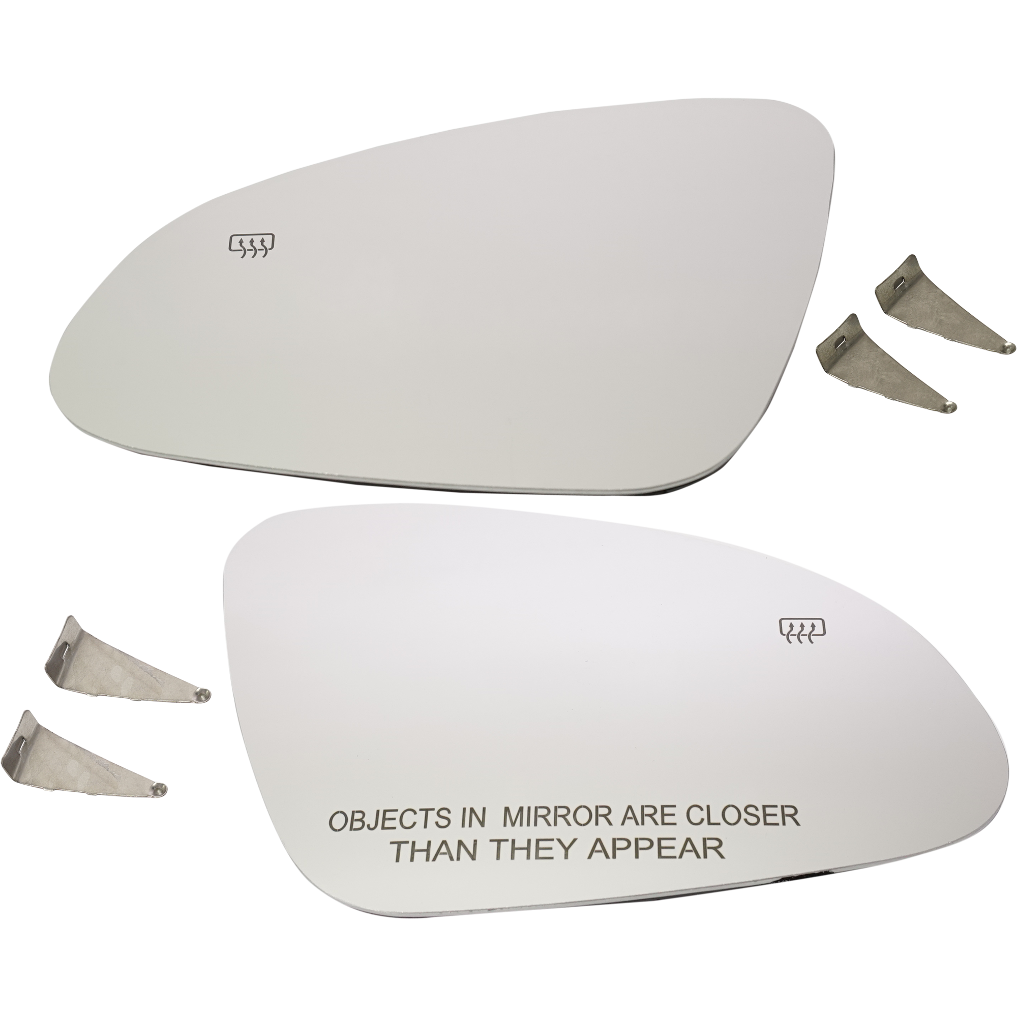 AM VERANO 12-17 MIRROR GLASS RH AND LH Heated w Backing Plate SKU SET BK47GR Partslink GM1325164 GM1324164 OEM 22908060-22908059