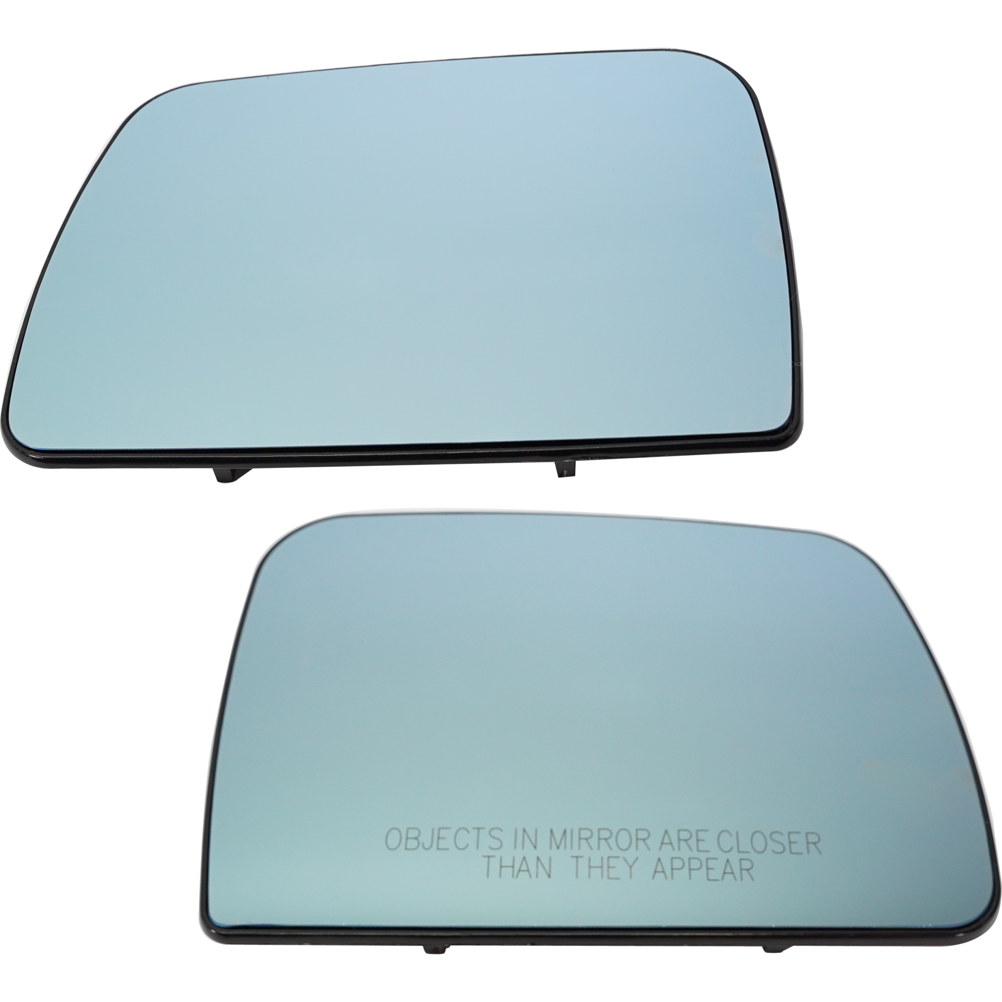 AM X5-00-06 MIRROR GLASS RH AND LH Heated w Backing Plate No Auto dimming Convex Blue Glass SKU SET BM09GR Partslink BM1325106 BM1324106 OEM 51168408810-51168408797