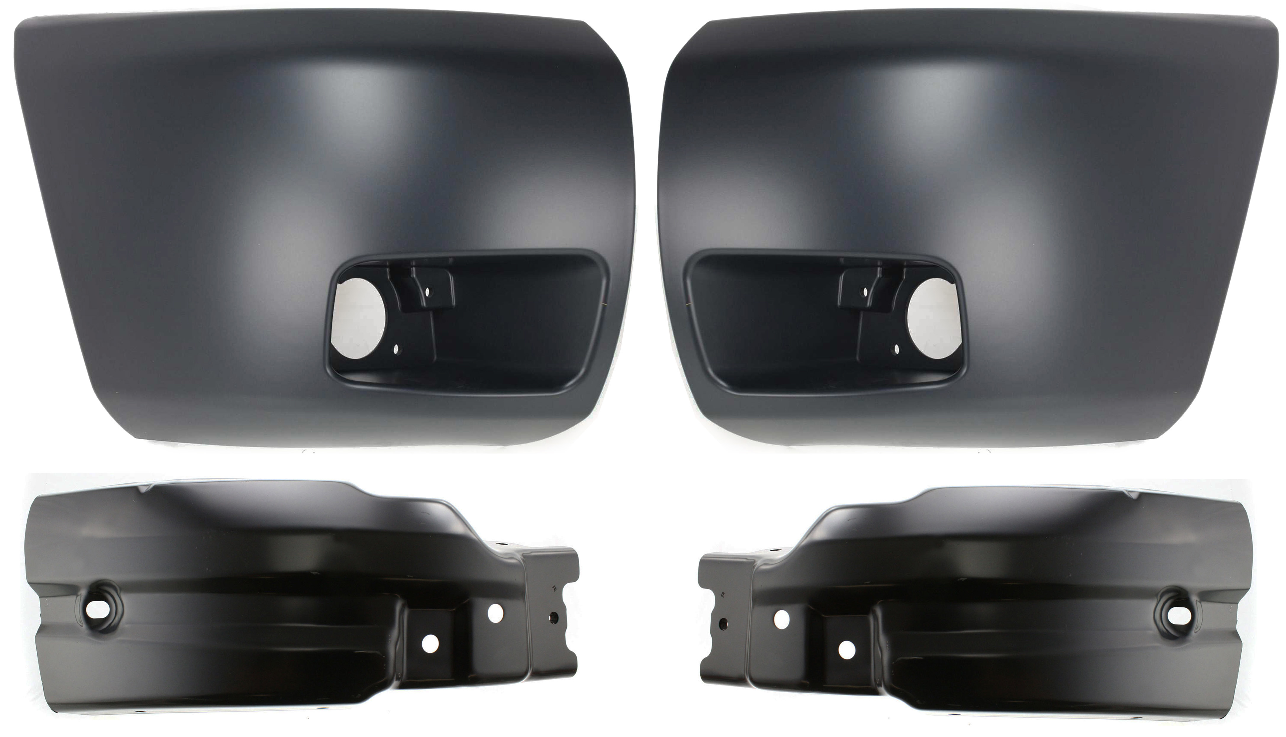 AM SILVERADO 1500-07-13 FRONT BUMPER END RH AND LH Set of 4 Excludes 2007 Classic SKU SET C011101-4 Partslink GM1004147 GM1004148 GM1005147 GM1005148 OEM 15891681-15891682-22737638-227