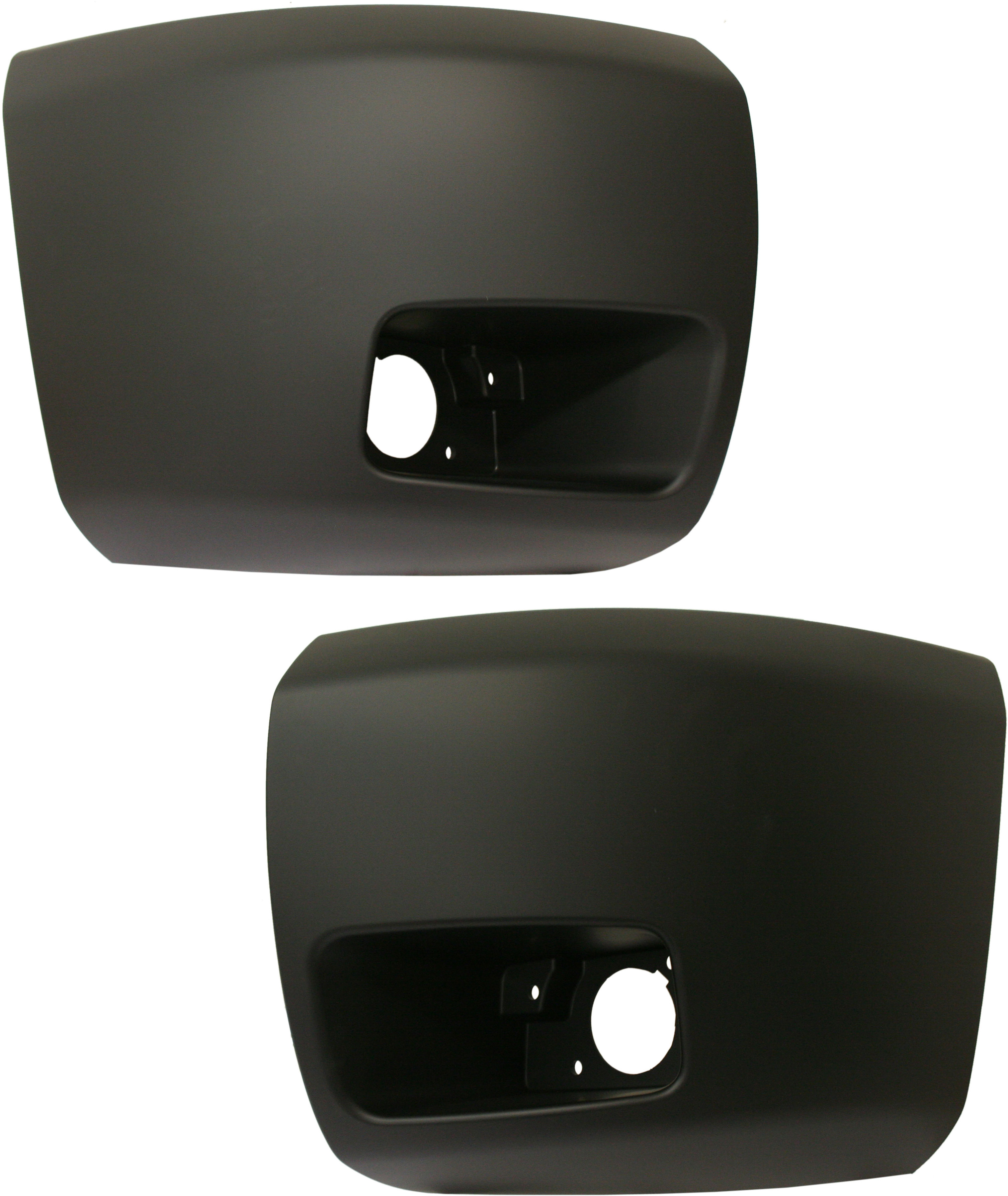 AM SILVERADO 1500-07-13 FRONT BUMPER END RH AND LH Primed Face Bar Cap w Fog Light Hole Fits 2007 non Classic CAPA SKU SET C011101Q Partslink GM1005147C GM1004147C OEM 15891682-15891681