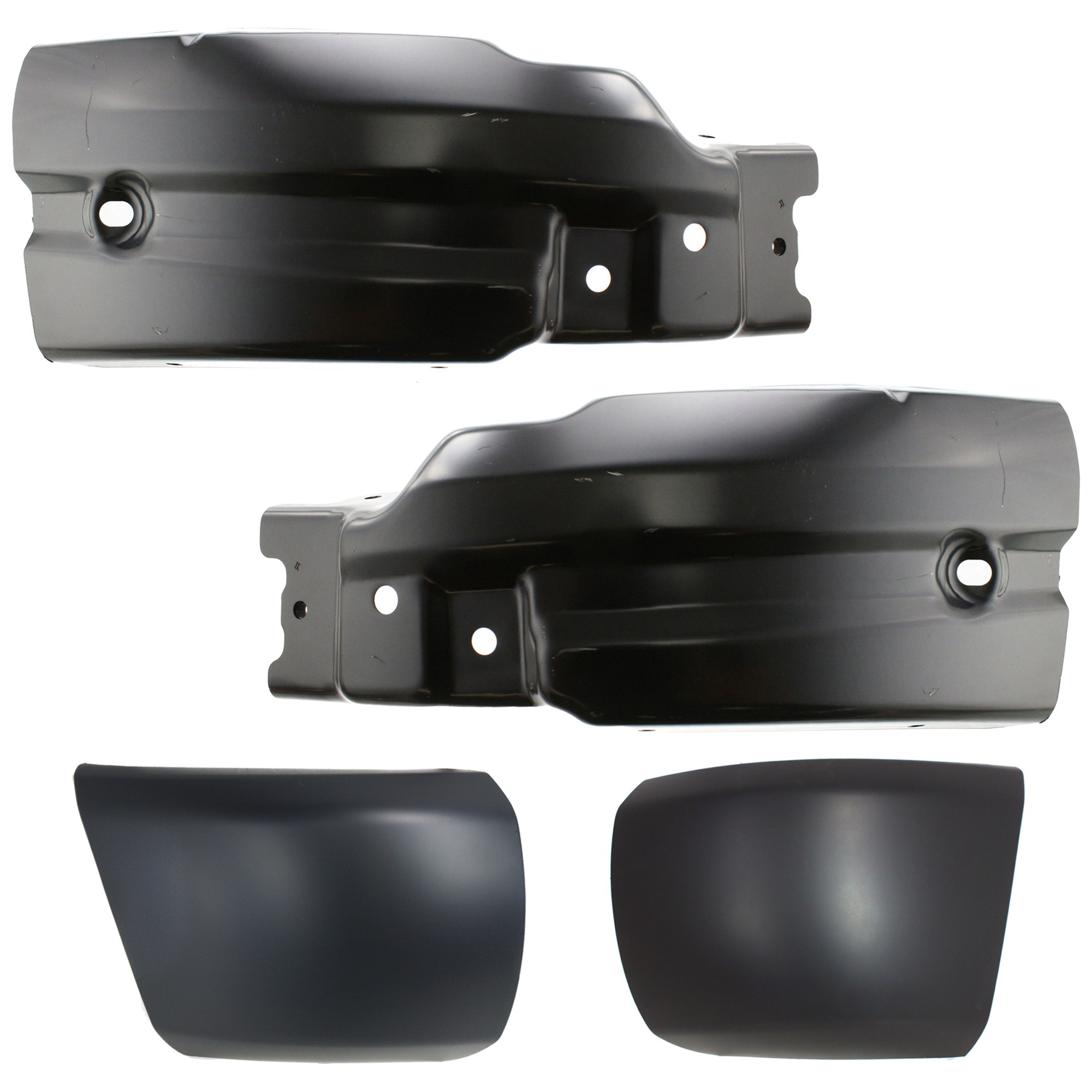 AM SILVERADO 1500-07-13 FRONT BUMPER END RH AND LH Set of 4 without Fog Light Hole Excludes 2007 Classic SKU SET C011103-4 Partslink GM1004148 GM1005148 GM1016103 GM1017103 OEM 15891690-15891691-22737638-227