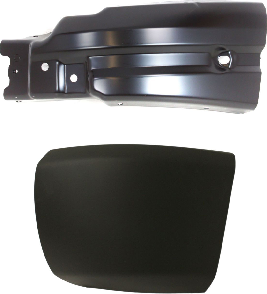 AM SILVERADO 1500-07-13 FRONT BUMPER END LH Face Bar Cap and Extension Fits 2007 non Classic SKU SET C011104-2 Partslink GM1016103 GM1004148 OEM 15891690-22737638
