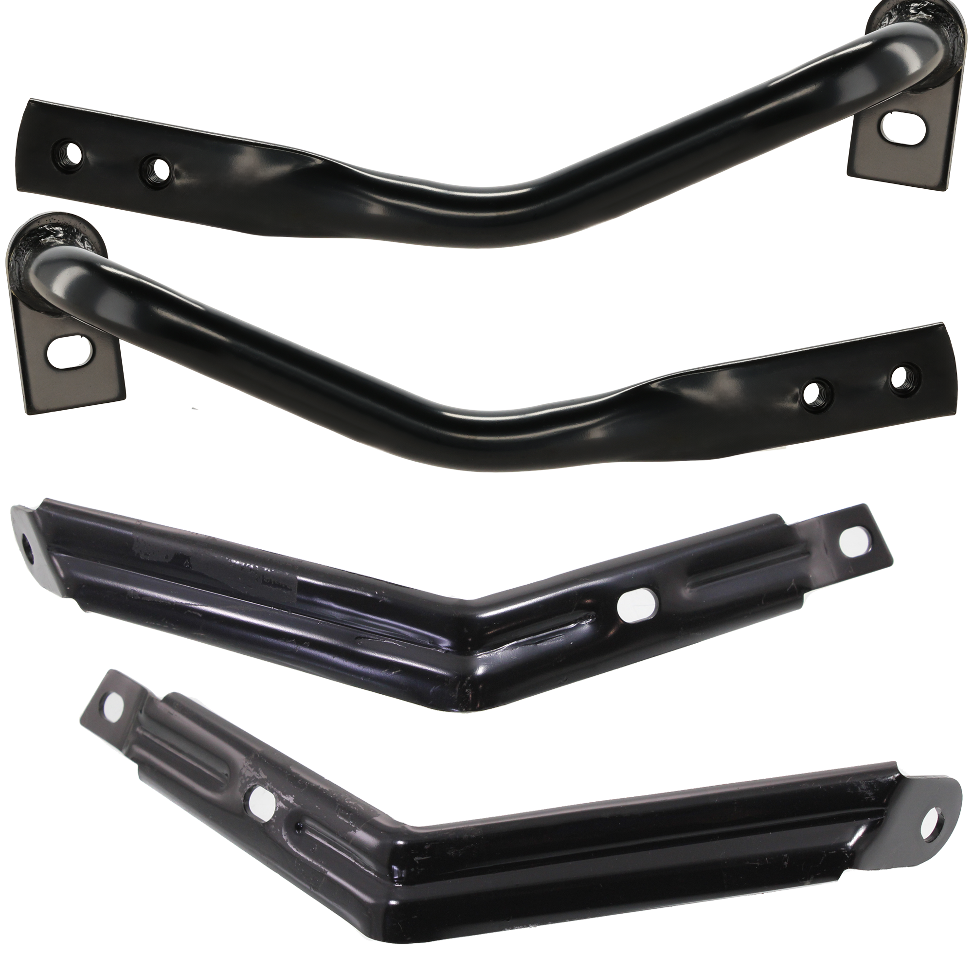 AM SIERRA 1500-07-13 SIERRA 2500 HD 3500 HD 07-10 FRONT BUMPER BRACKET RH AND LH Set of 4 Excludes 2007 Classic SKU SET C013143-4 A Partslink GM1042107 GM1043107 GM1066181 GM1067181 OEM 22861858-22861859-25833267-258