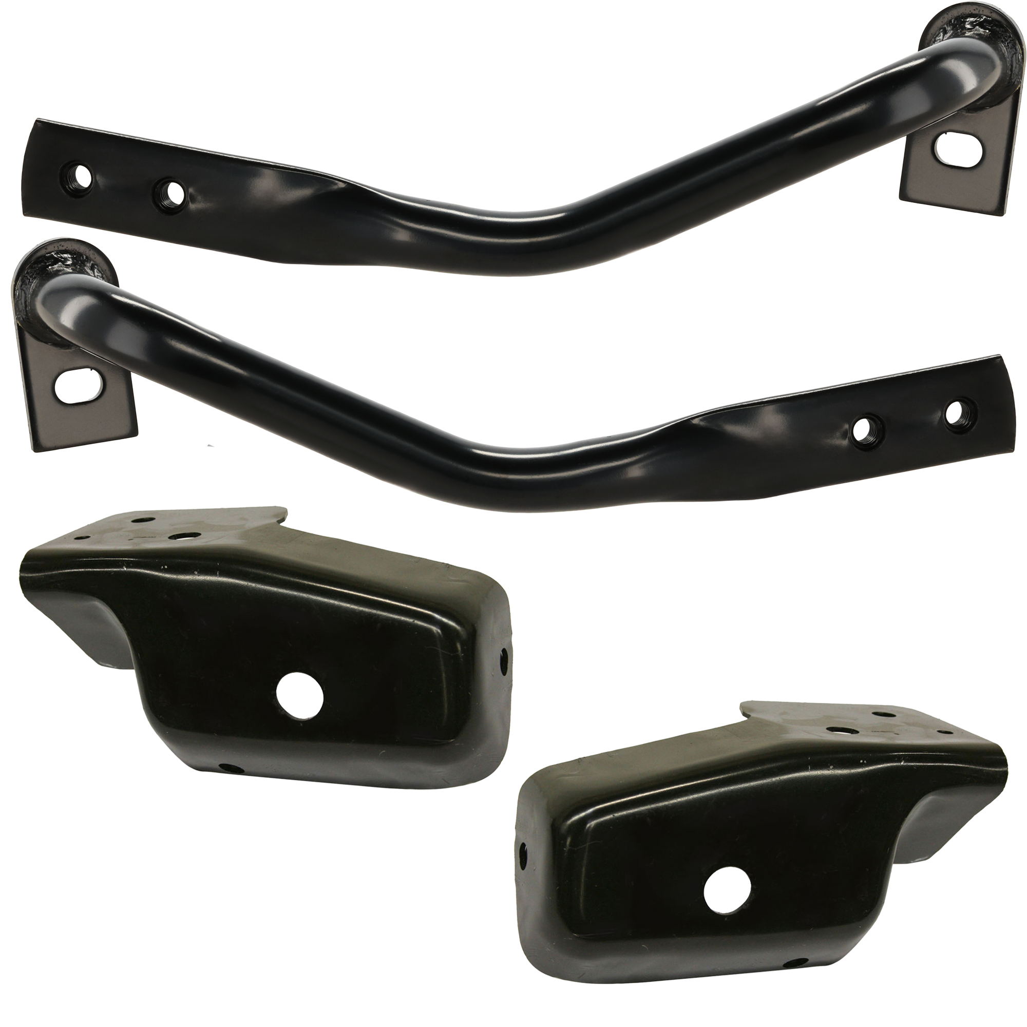 AM SILVERADO 1500-07-13 FRONT BUMPER BRACKET RH AND LH Set of 4 Steel Excludes 2007 Classic SKU SET C013143-4 Partslink GM1042107 GM1043107 GM1066180 GM1067180 OEM 15838208-15838209-22861858-228