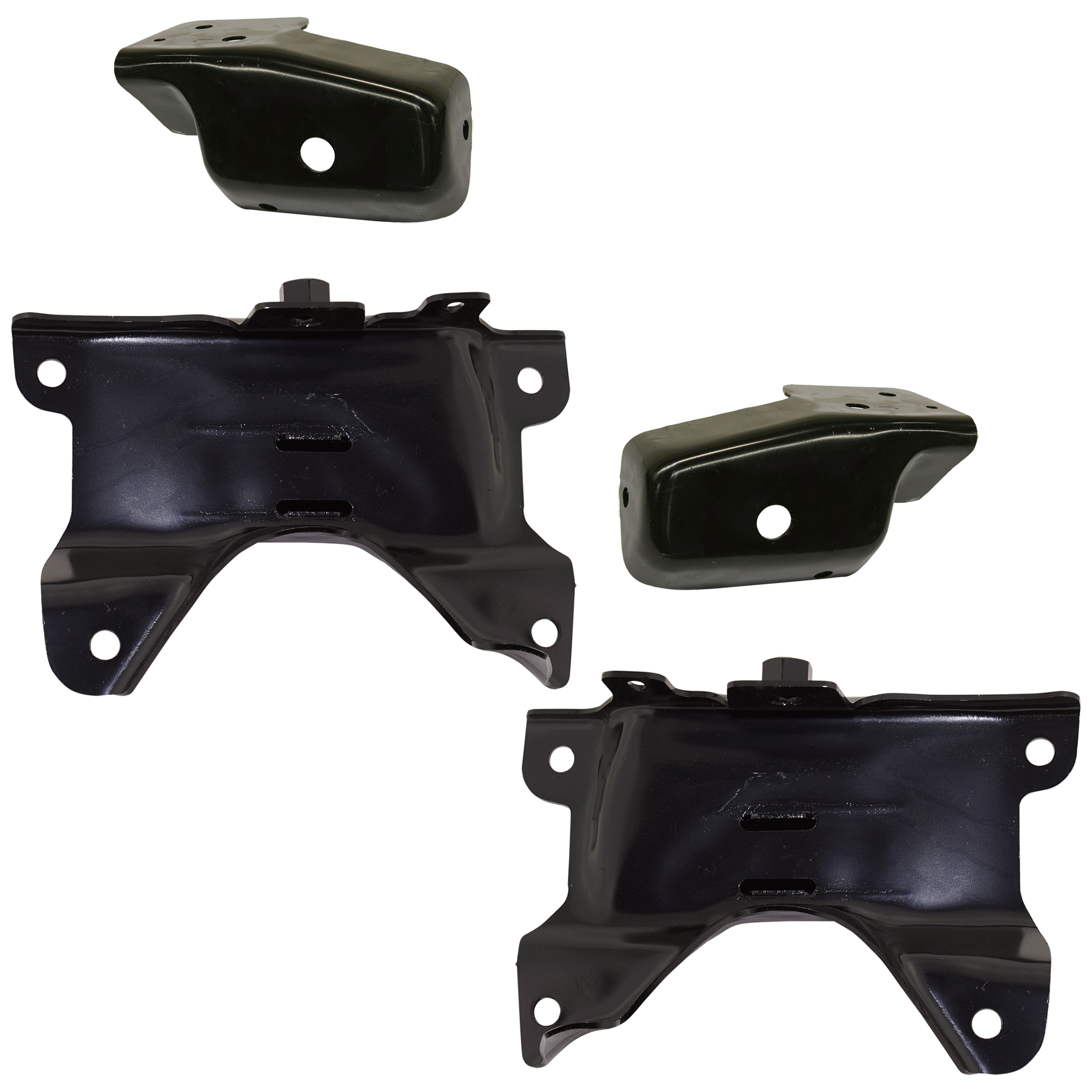 AM SILVERADO 1500-07-13 FRONT BUMPER BRACKET RH AND LH Set of 4 Outer Support Excludes 2007 Classic SKU SET C013147-4 Partslink GM1066179 GM1066180 GM1067179 GM1067180 OEM 15838208-15838209-15902624-159