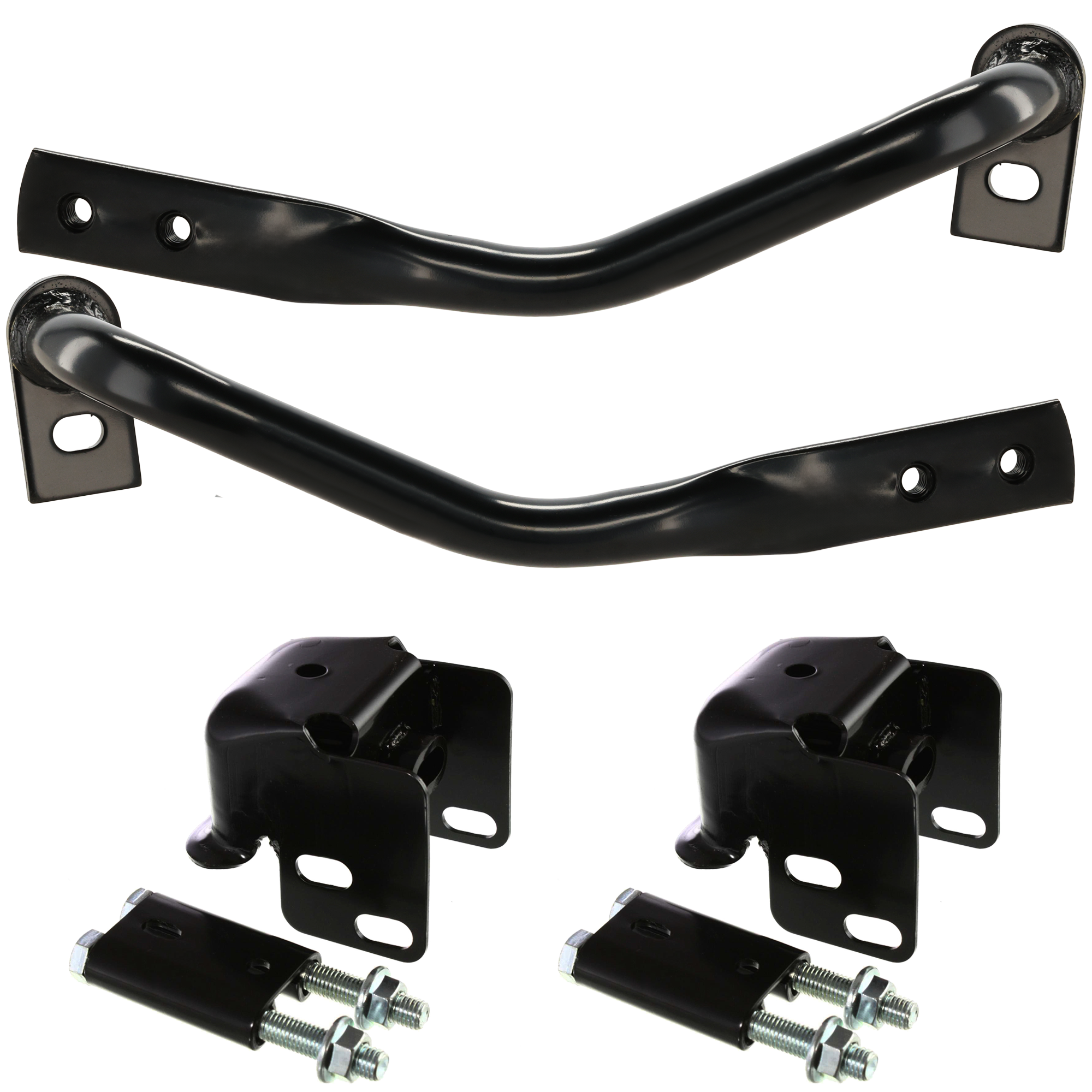AM SILVERADO P U SIERRA 1500-07-13 FRONT BUMPER BRACKET RH AND LH Impact Bar Steel Excludes 2007 Classic SKU SET C013503-4 Partslink GM1042107 GM1043107 GM1065109 OEM 15791866-22861858-22861859