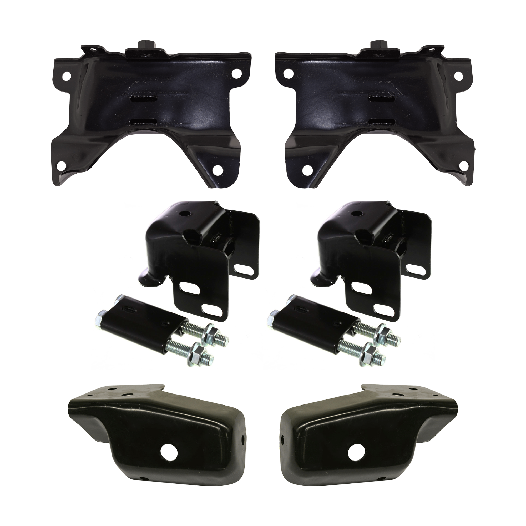 AM SILVERADO 1500-07-13 FRONT BUMPER BRACKET RH AND LH Outer Impact Bar Steel Set of 6 SKU SET C013503 B Partslink GM1065109 GM1066179 GM1066180 GM1067179 GM1067180 OEM 15791866-15838208-15838209-159
