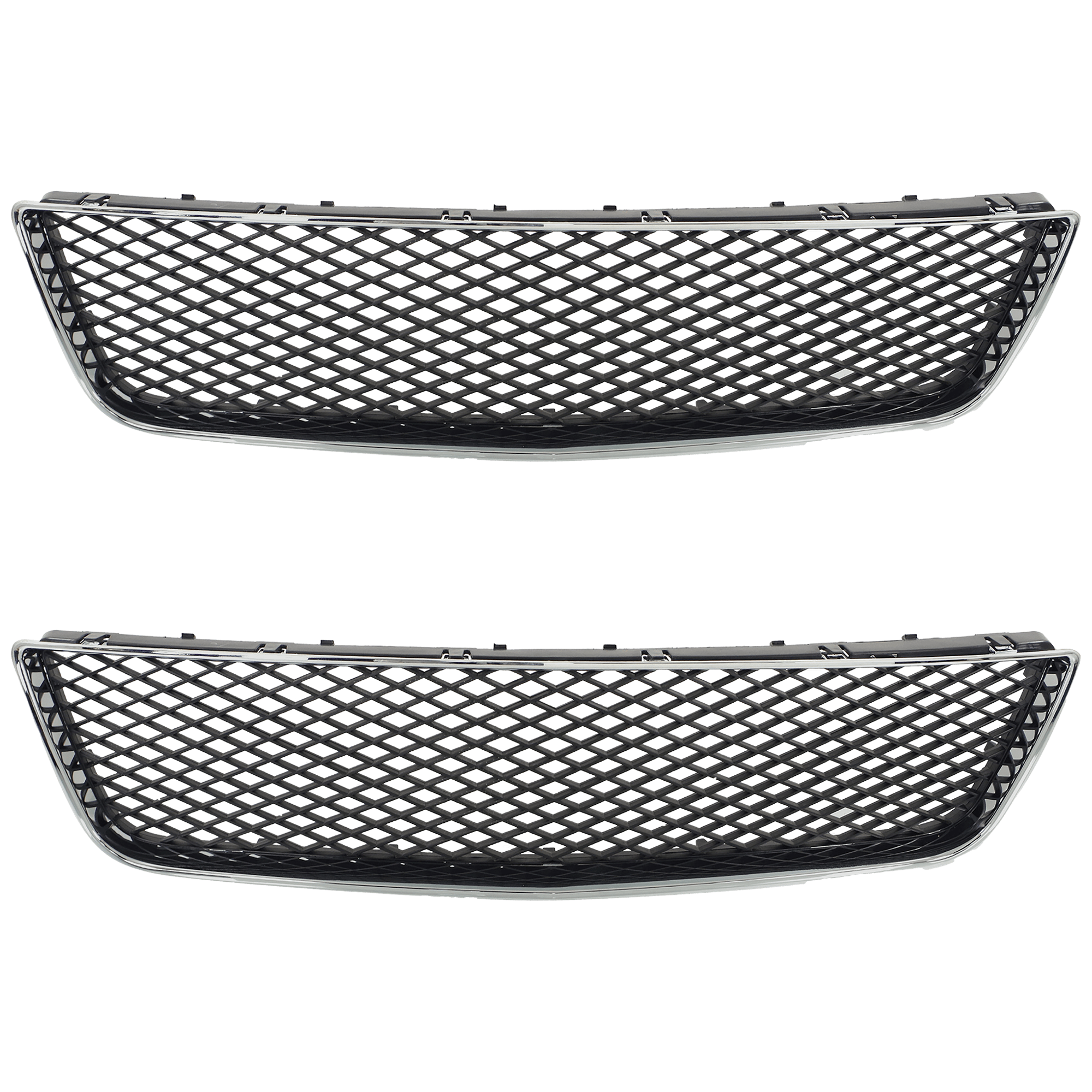 AM IMPALA 06-13 IMPALA LIMITED 14-16 FRONT BUMPER GRILLE Chr Shll Blk Insrt LTZ Police SS Models Set of 2 SKU SET C015307-2 Partslink GM1036107 OEM 10333712