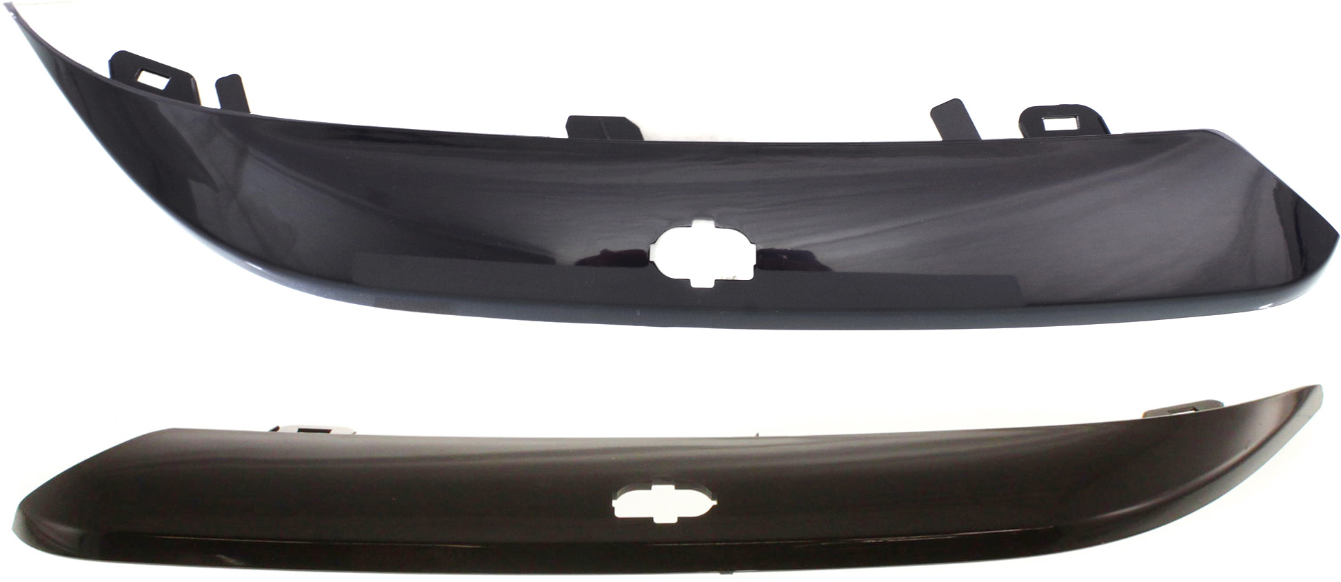 AM CHRYSLER 300-05-10 FRONT BUMPER MOLDING RH AND LH Bumper Strip Black Crystal Plas w HLW Hole 6.1L Eng SKU SET C016115 Partslink CH1058128 CH1059128 OEM 1AK28TZZAA 1AK29TZZAA