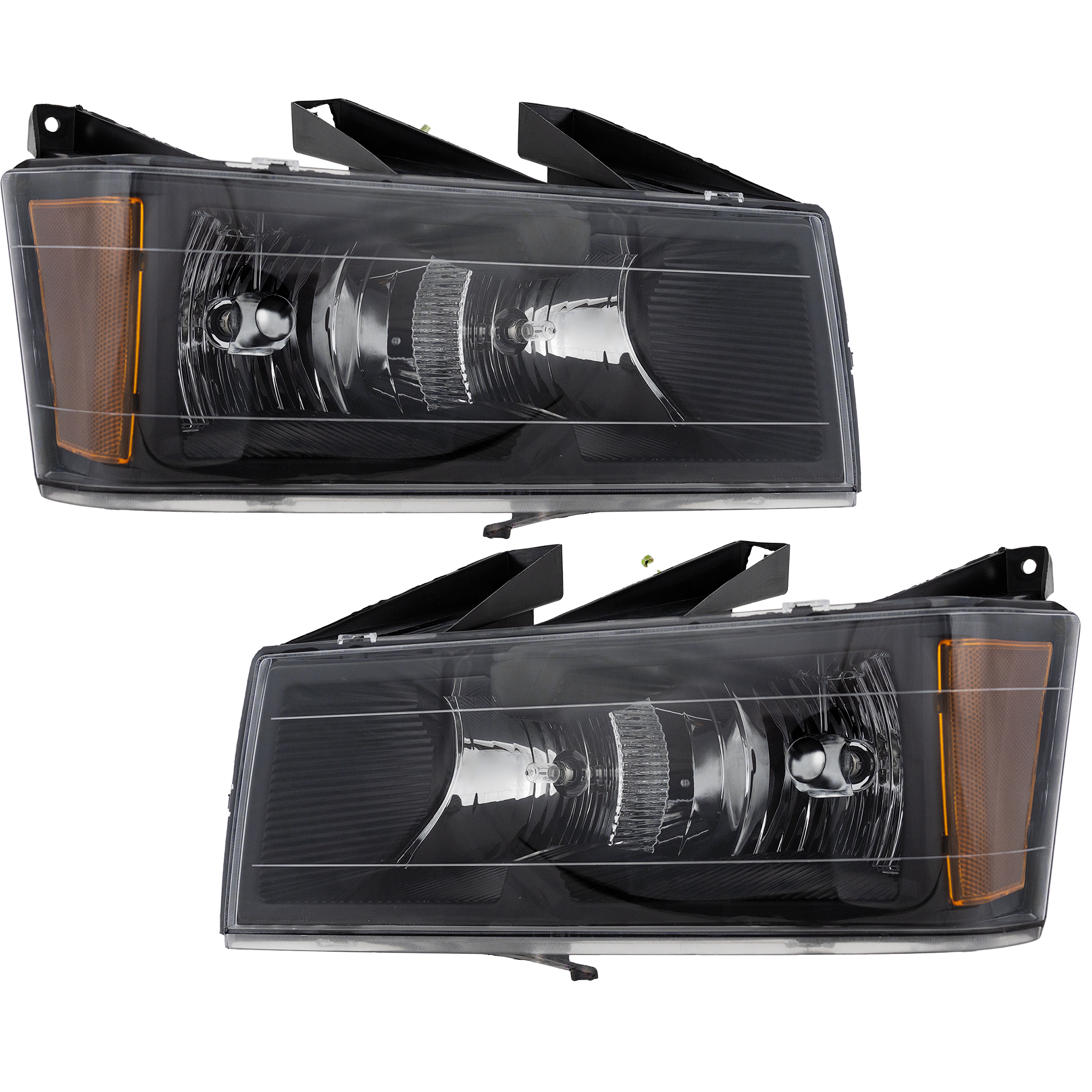 AM COLORADO CANYON 04-12 HEAD LAMP RH AND LH Assembly Halogen Black Interior w o Xtreme Package CAPA SKU SET C100121Q Partslink GM2502234C GM2503234C OEM 20766569-20766570
