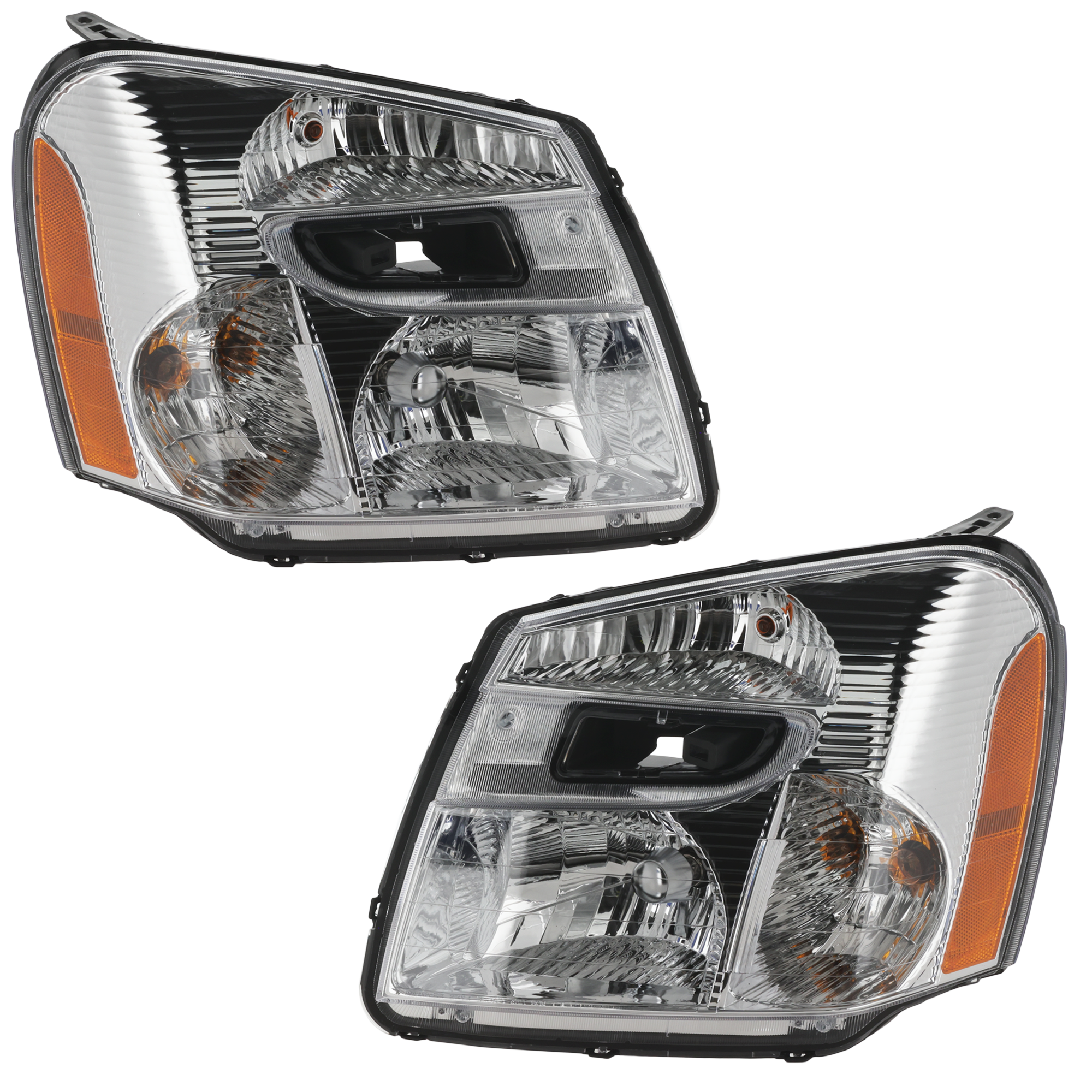 AM EQUINOX 05-09 HEAD LAMP RH AND LH Composite Assembly Halogen CAPA SKU SET C100139Q Partslink GM2502254C GM2503254C OEM 15888058-15888059
