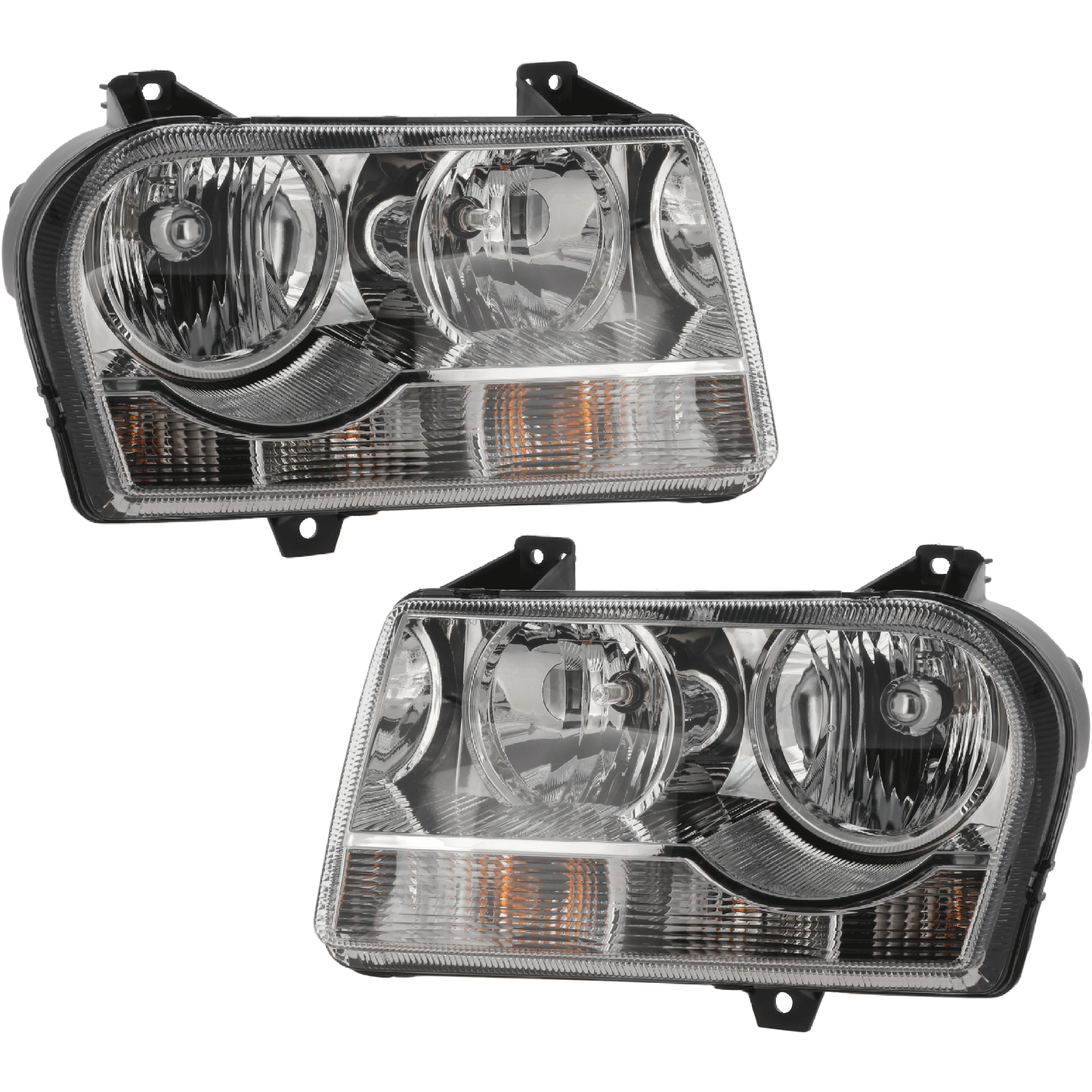 AM CHRYSLER 300-05-05-07-08 HEAD LAMP RH AND LH Assembly Halogen 07-08 w o Delay Option Exc. C Models SKU SET C100147 OEM 4805756AH PFM 4805756AI PFM 48
