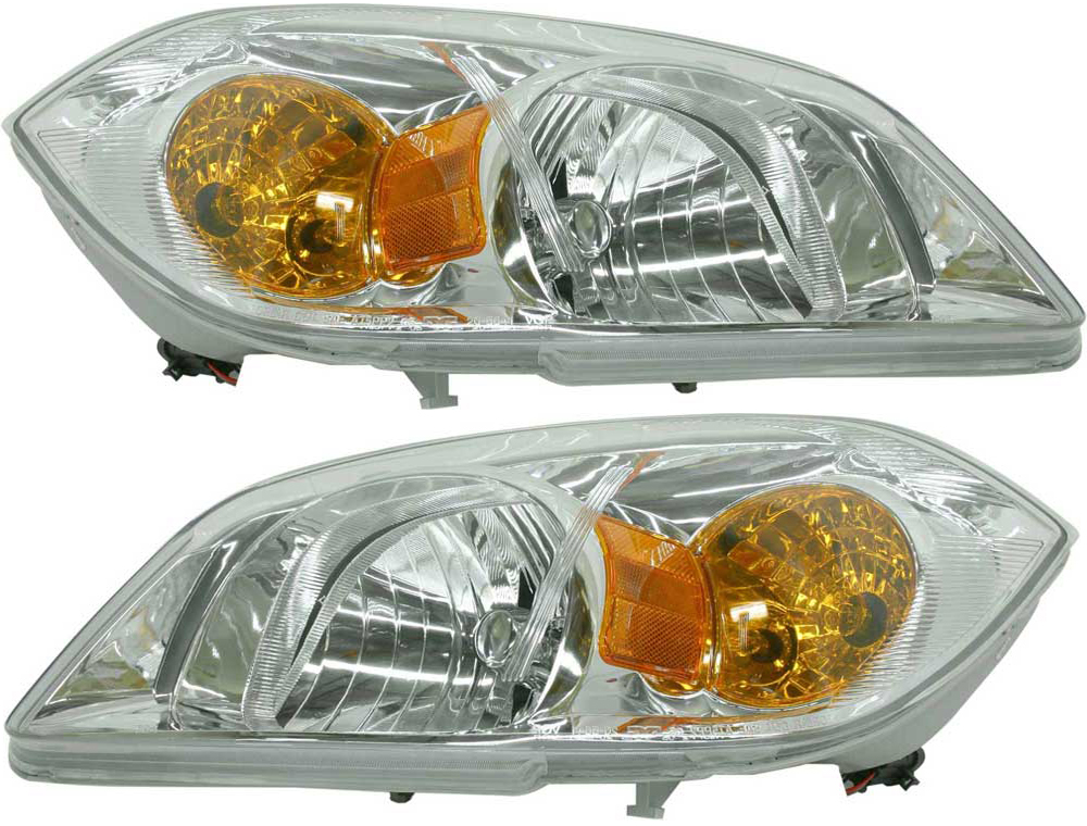 AM COBALT 05-10 G5-07-09 HEAD LAMP RH AND LH Assembly Halogen w o Bracket SKU SET C100149 Partslink GM2503251 GM2502251 OEM 22740620-22740621