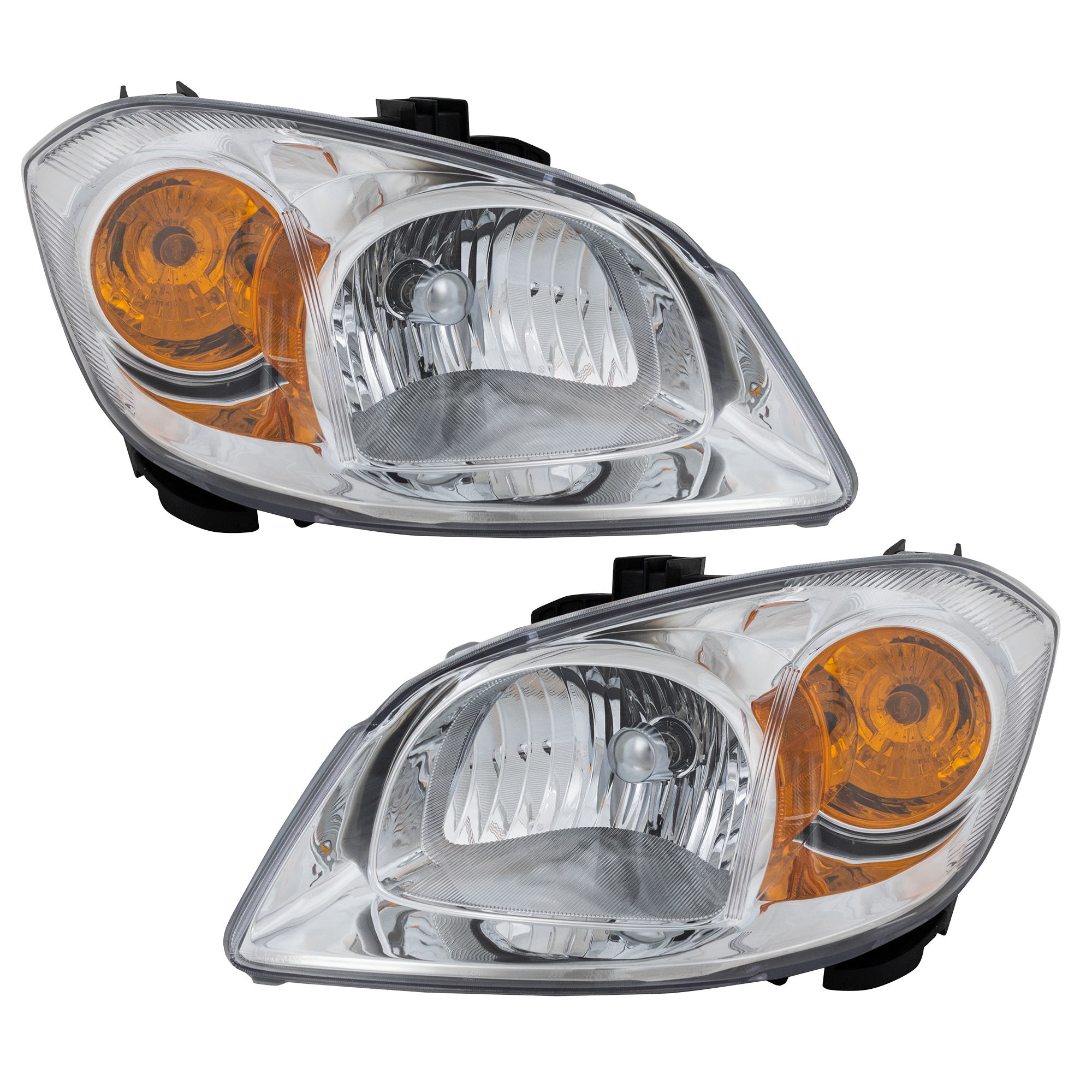AM COBALT 05-08 G5-07-09 HEAD LAMP RH AND LH Assembly Halogen Clear Lens w Bracket SKU SET C100159 Partslink GM2502281 GM2503281 OEM 22740620 PFM 16532520-22740621