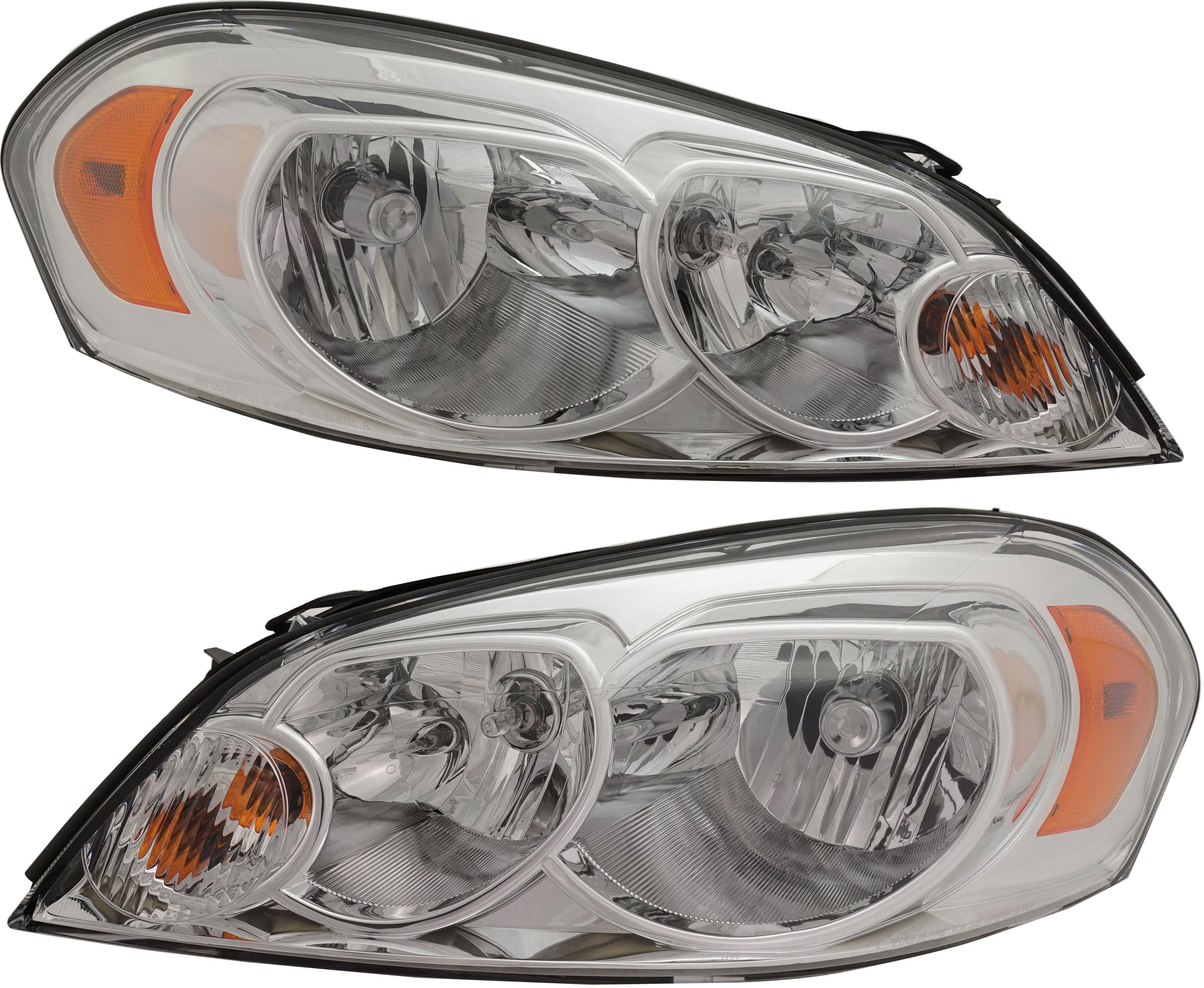 AM IMPALA 06-13 IMPALA LIMITED 14-16 HEAD LAMP RH AND LH Composite Assembly Halogen CAPA SKU SET C100167Q Partslink GM2503261C GM2502261C OEM 25958360-25958359