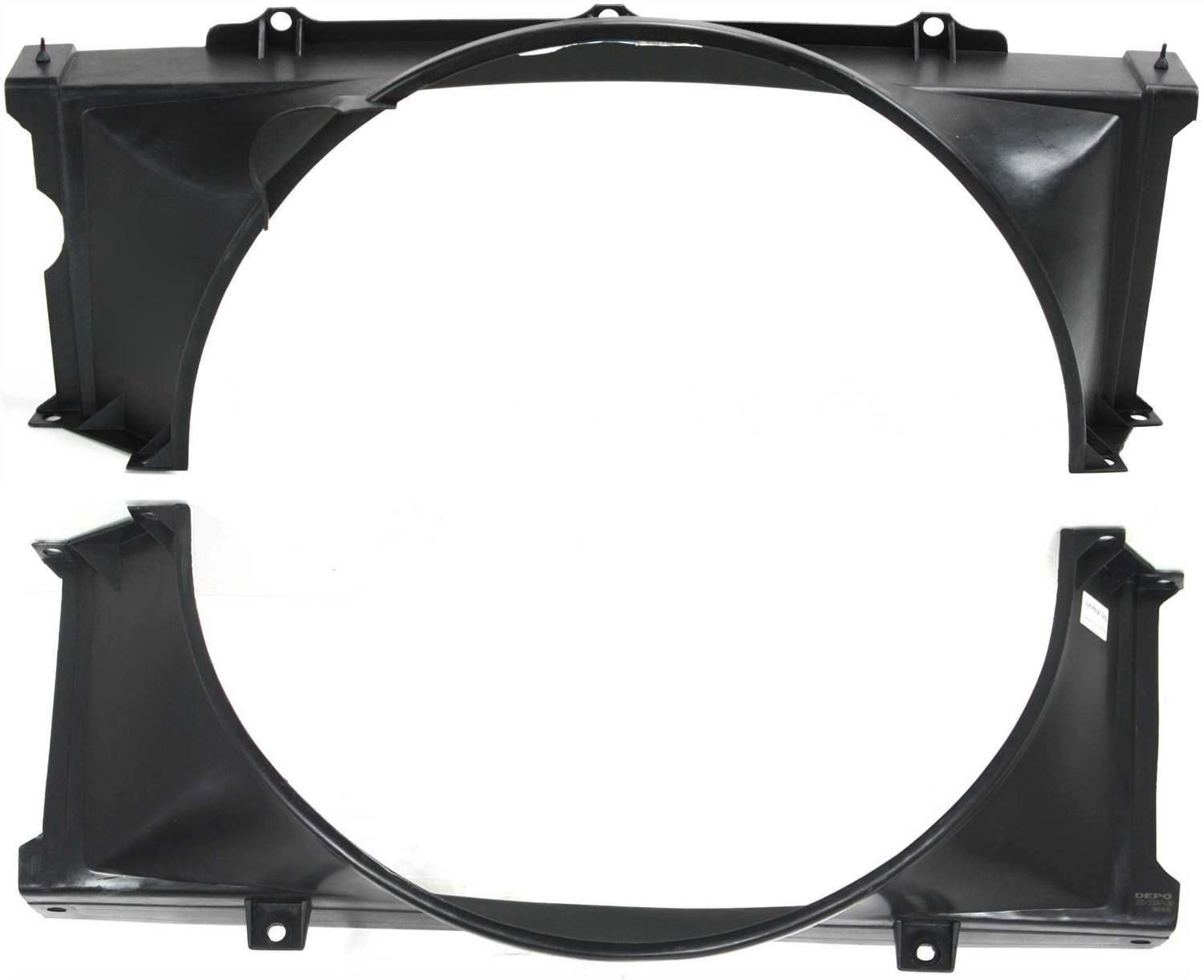 AM S10 S10 BLAZER 88-94 BRAVADA 91-94 RADIATOR FAN SHROUD Set of 2 Upper and Lower 4.3L SKU SET C160314-2 Partslink GM3110118 GM3110119 OEM 15958485-15602558