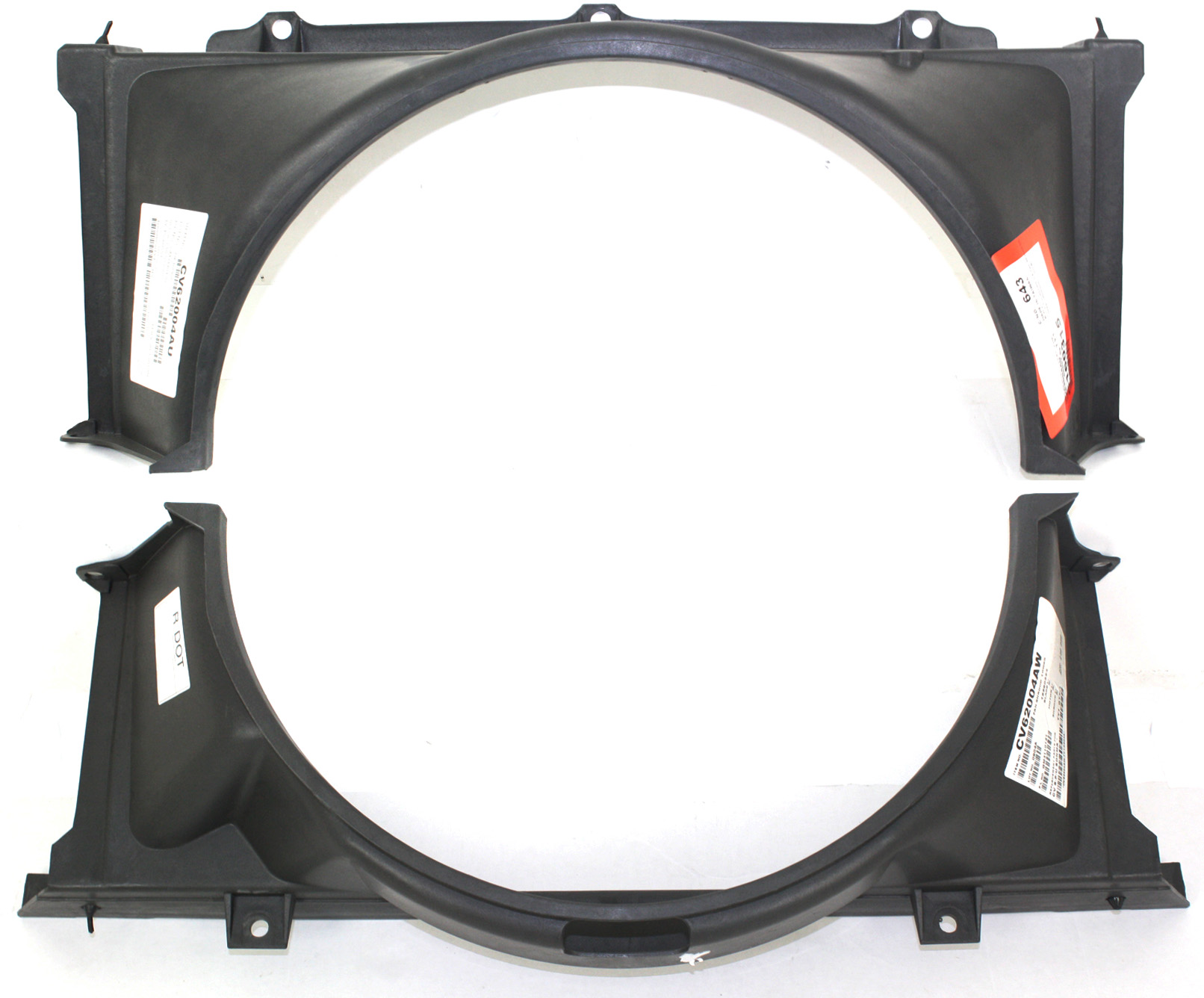 AM S10 PICKUP 82-93 RADIATOR FAN SHROUD Upper and Lower 2.8L SKU SET C160315-2 Partslink GM3110120 GM3110121 OEM 15560553-15560554
