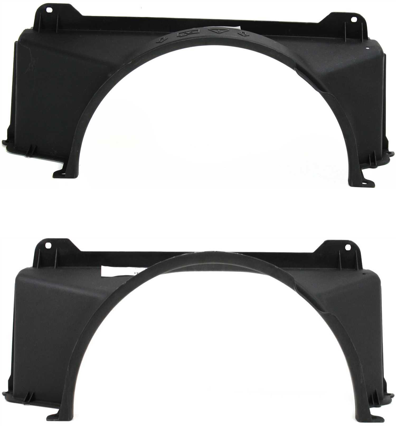 AM SILVERADO 99-04 RADIATOR FAN SHROUD Upper and Lower 4.8L 5.3L Eng. 28 in. core SKU SET C160329-2 Partslink GM3110134 GM3110137 OEM 15088327-15707562