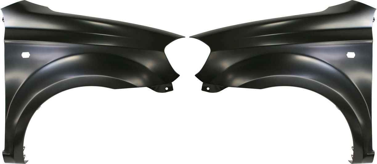 AM AVEO 07-08 FRONT FENDER RH AND LH Primed Sedan w Signal Light Holes SKU SET C220183 Partslink GM1241334 GM1240334 OEM 95198266-95198265