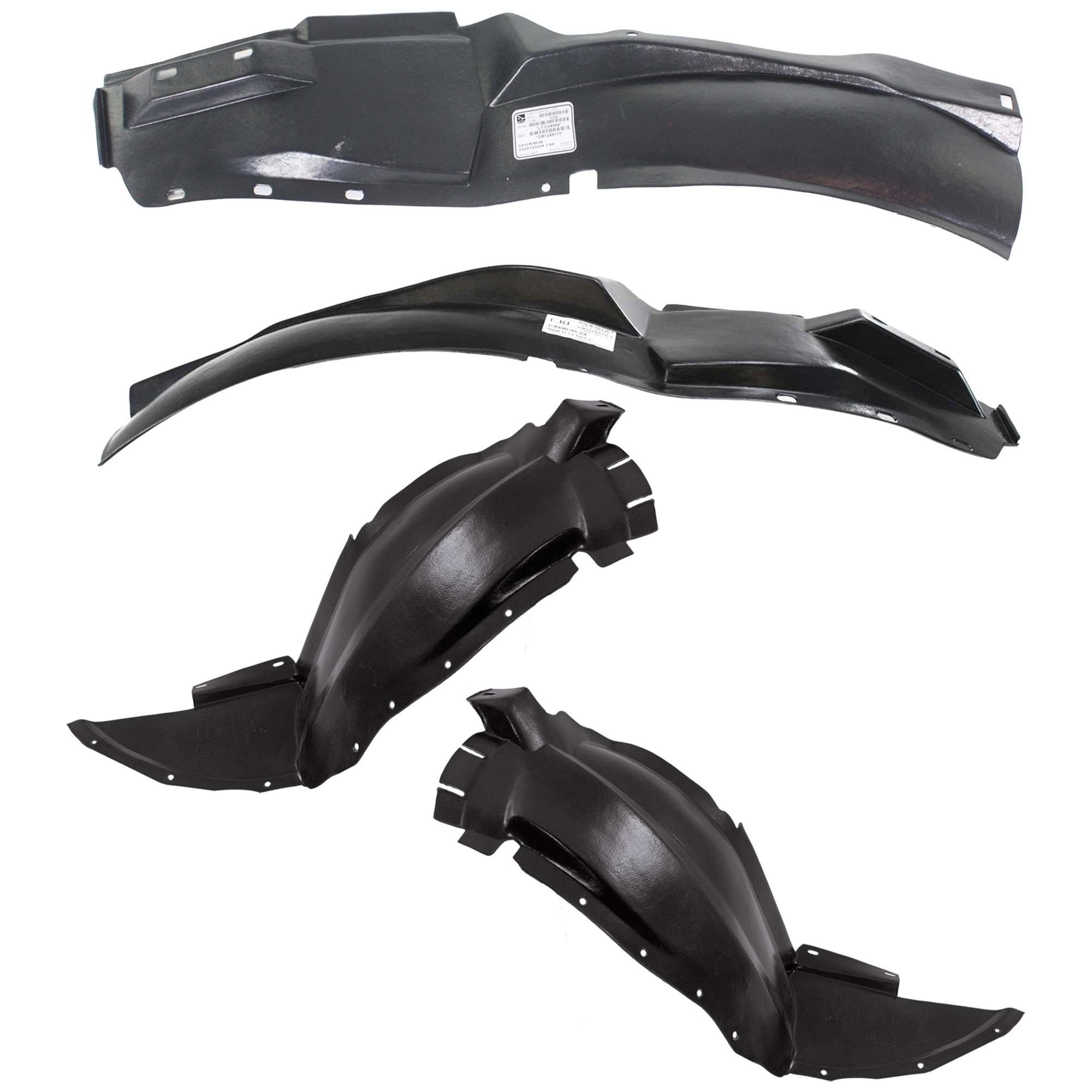 AM CAVALIER 95-99 FRONT FENDER LINER RH AND LH Front and Rear Section SKU SET C222105-4A