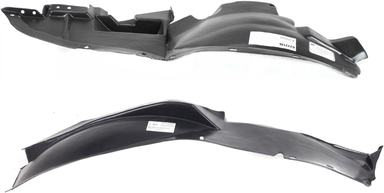 AM MALIBU 97-03 CLASSIC 04-05 CUTLASS 97-99 FRONT FENDER LINER LH Front and Rear Section SKU SET C222116-2 Partslink GM1248121 GM1248120 OEM 2-261-020-522-603-510