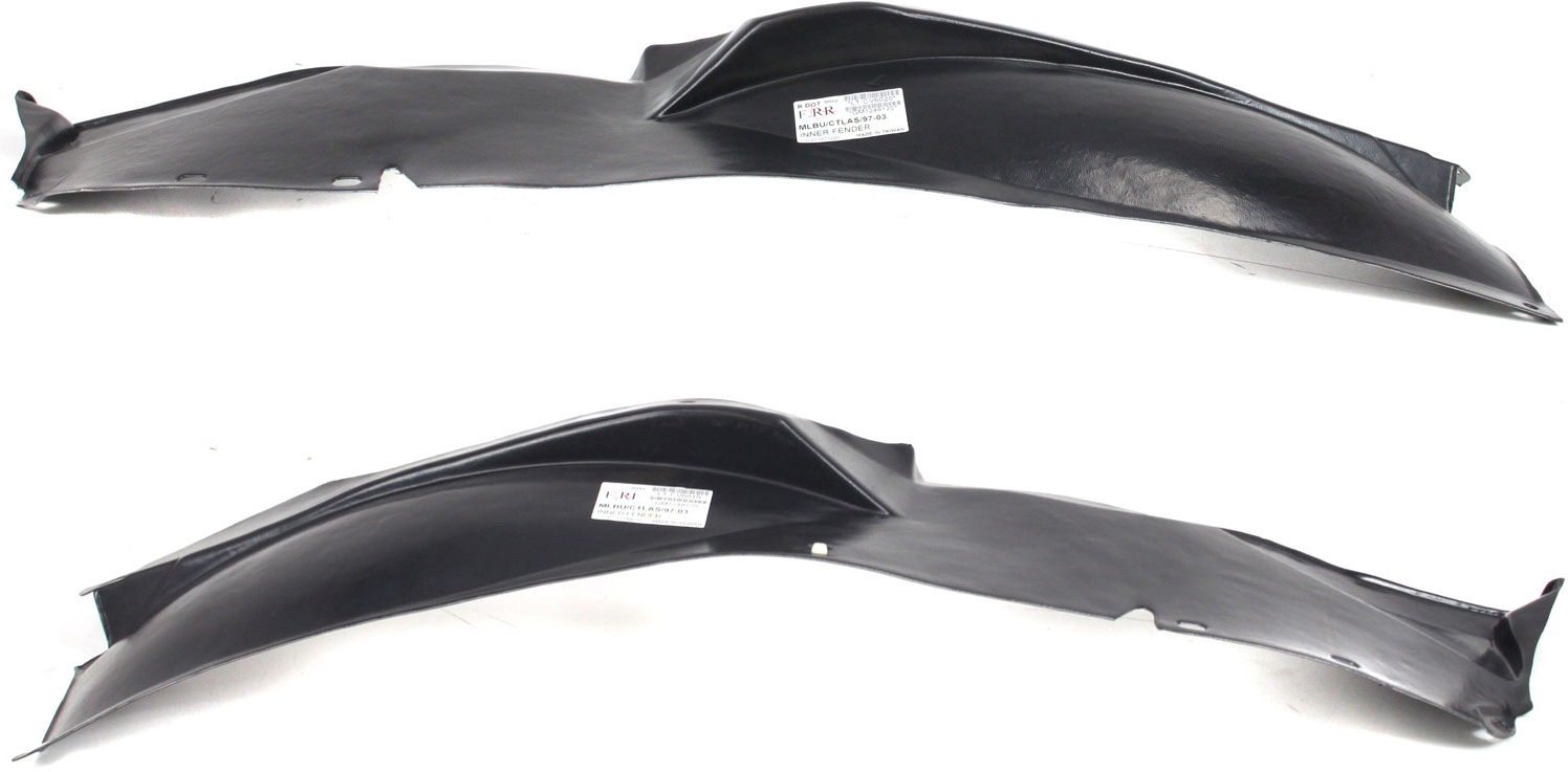 AM MALIBU 97-03 CLASSIC 04-05 CUTLASS 97-99 FRONT FENDER LINER RH AND LH Rear Section SKU SET C222117 Partslink GM1249120 GM1248120 OEM 22603518-22603519
