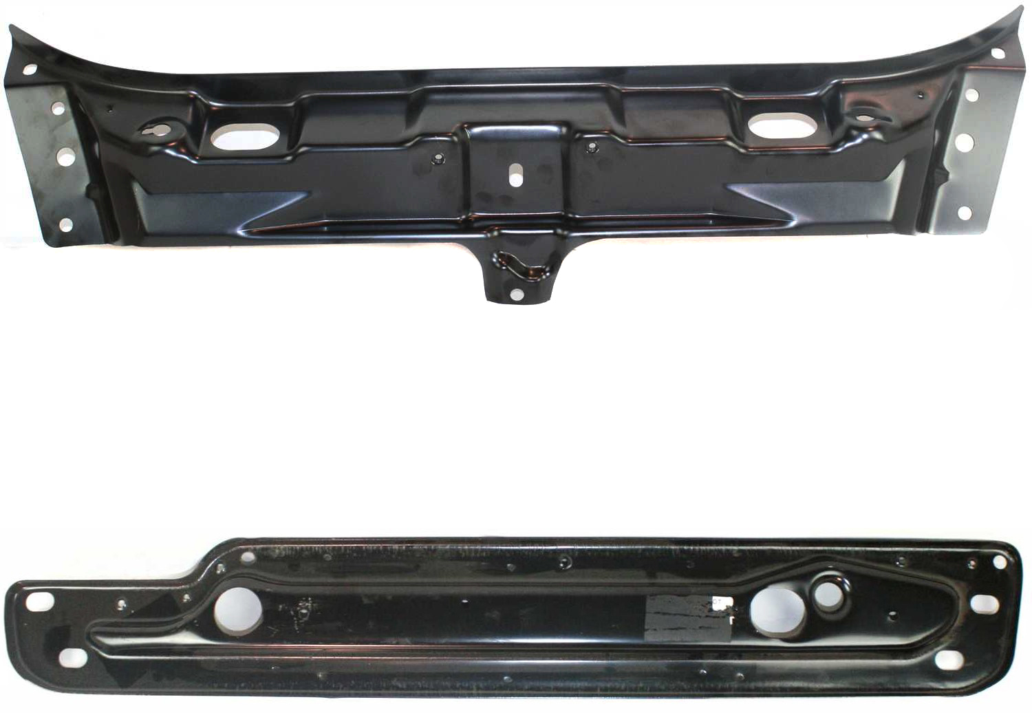 AM PT CRUISER 01-04 RADIATOR SUPPORT Set of 2 Upper and Lower 02-04 w o Turbo SKU SET C250301-2 Partslink CH1225168 CH1225149 OEM 4724477AC 4724509AC